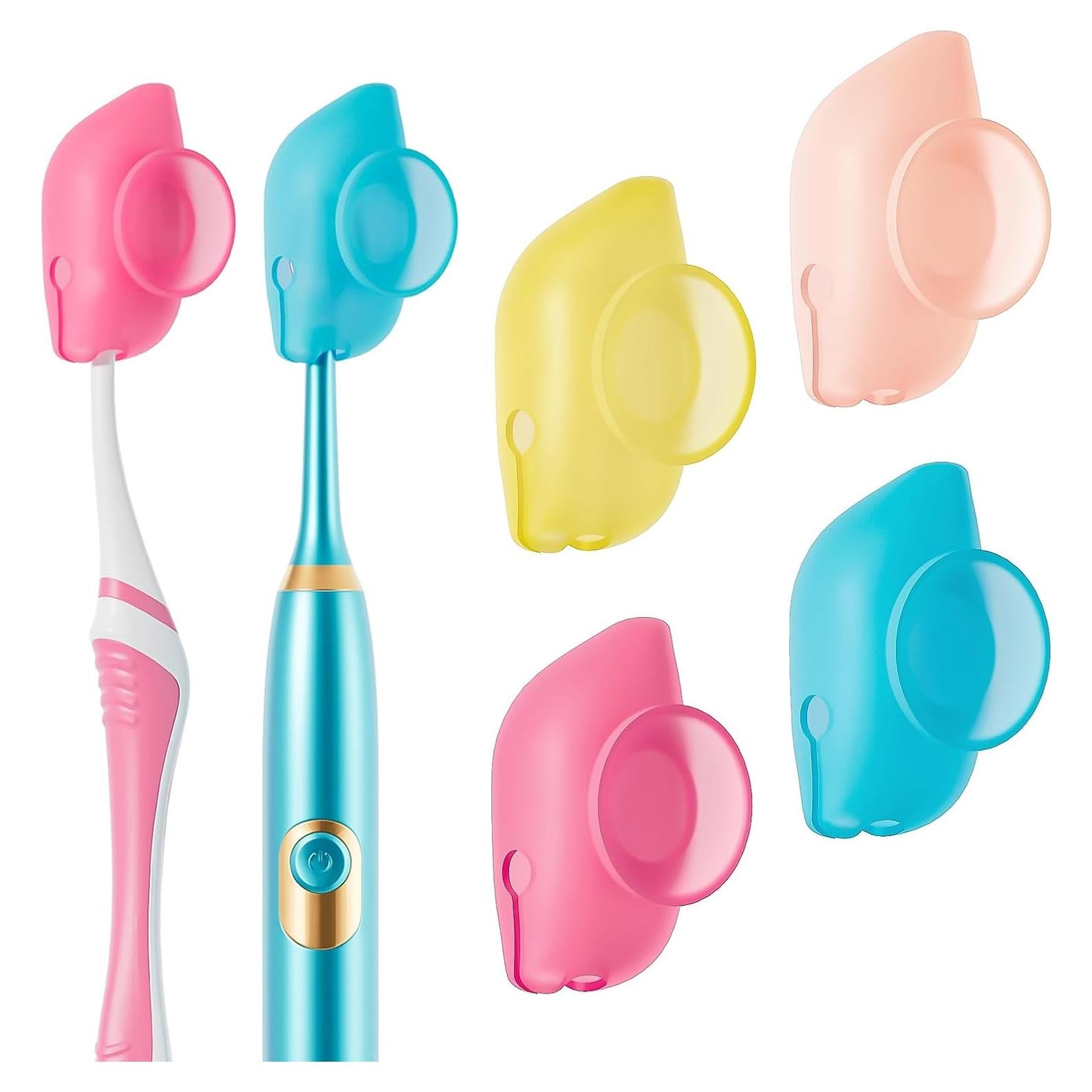 Muslish Fundas de Silicona para Cepillos de Dientes - 4 Pack Azul