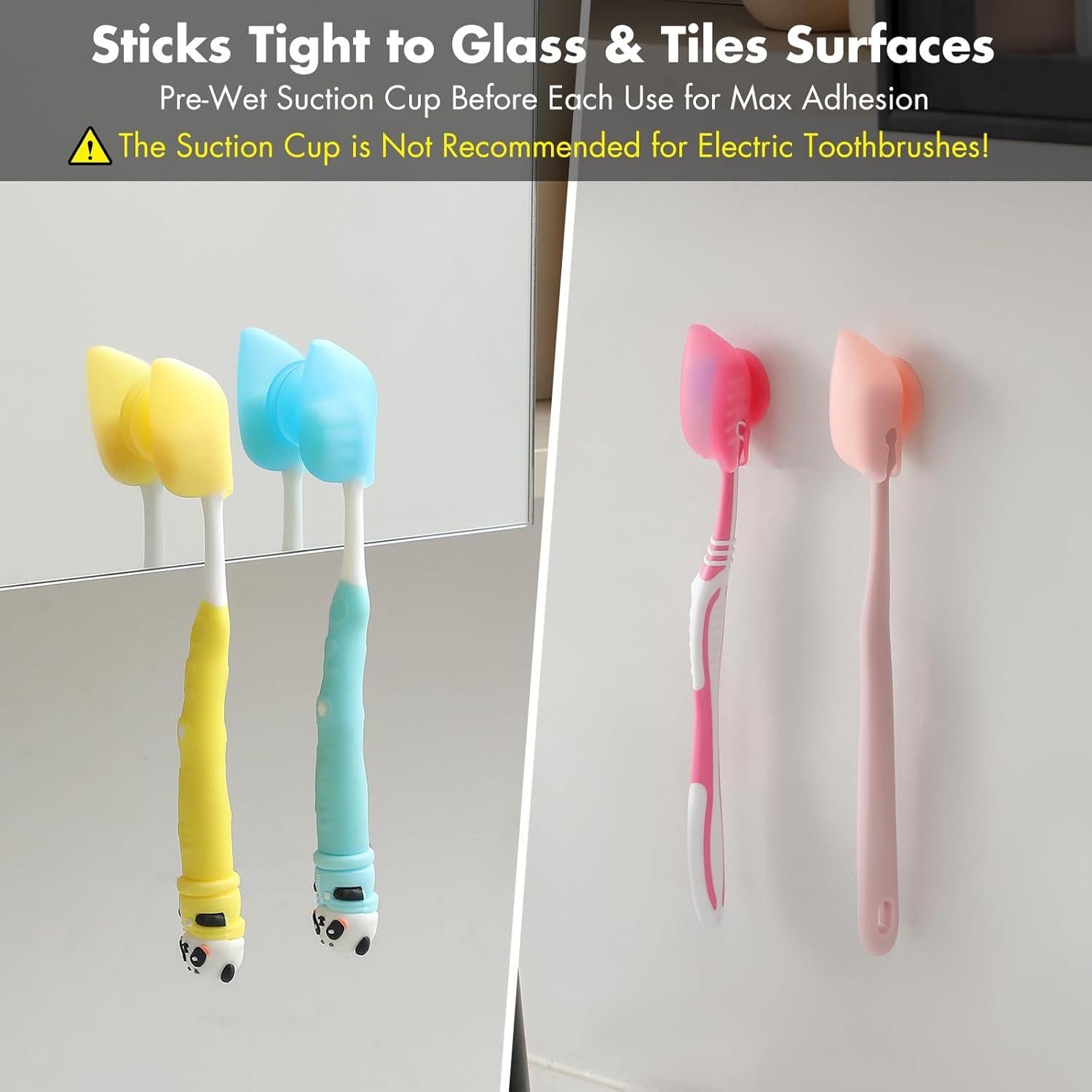 Muslish Fundas de Silicona para Cepillos de Dientes - 4 Pack Azul