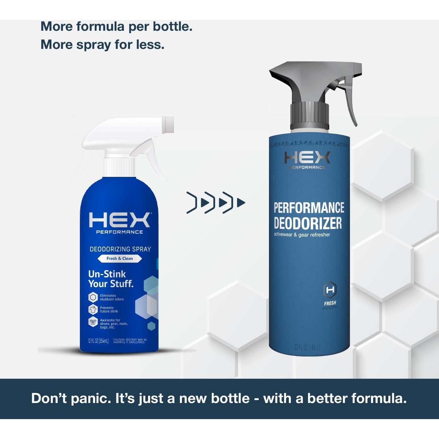 Spray Desodorante HEX Performance Fresco 2x22oz Eliminador Olores