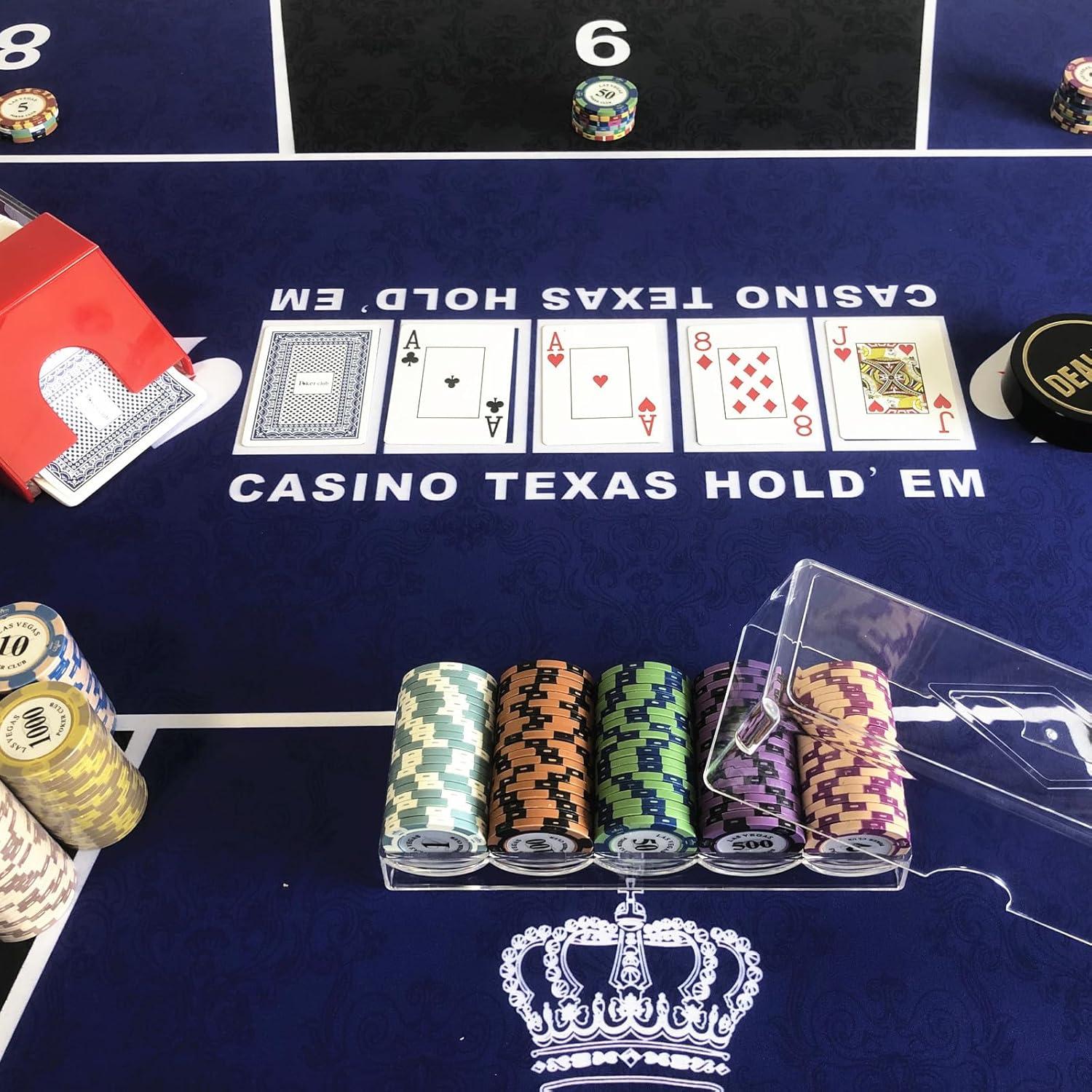 Soporte para Fichas de Póker YH Poker con Tapa Acrílica