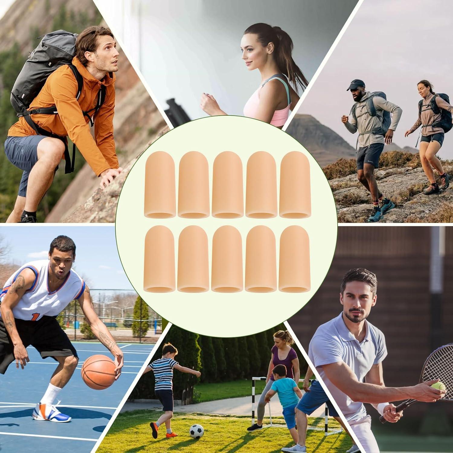 Gel Finger Cots, Silicone Finger Protectors, Finger Sleeves Tip Protectors, Fingertip Bandages for Trigger Finger, Finger Arthritis, Finger Cracking, Hand Eczema Pain Relief