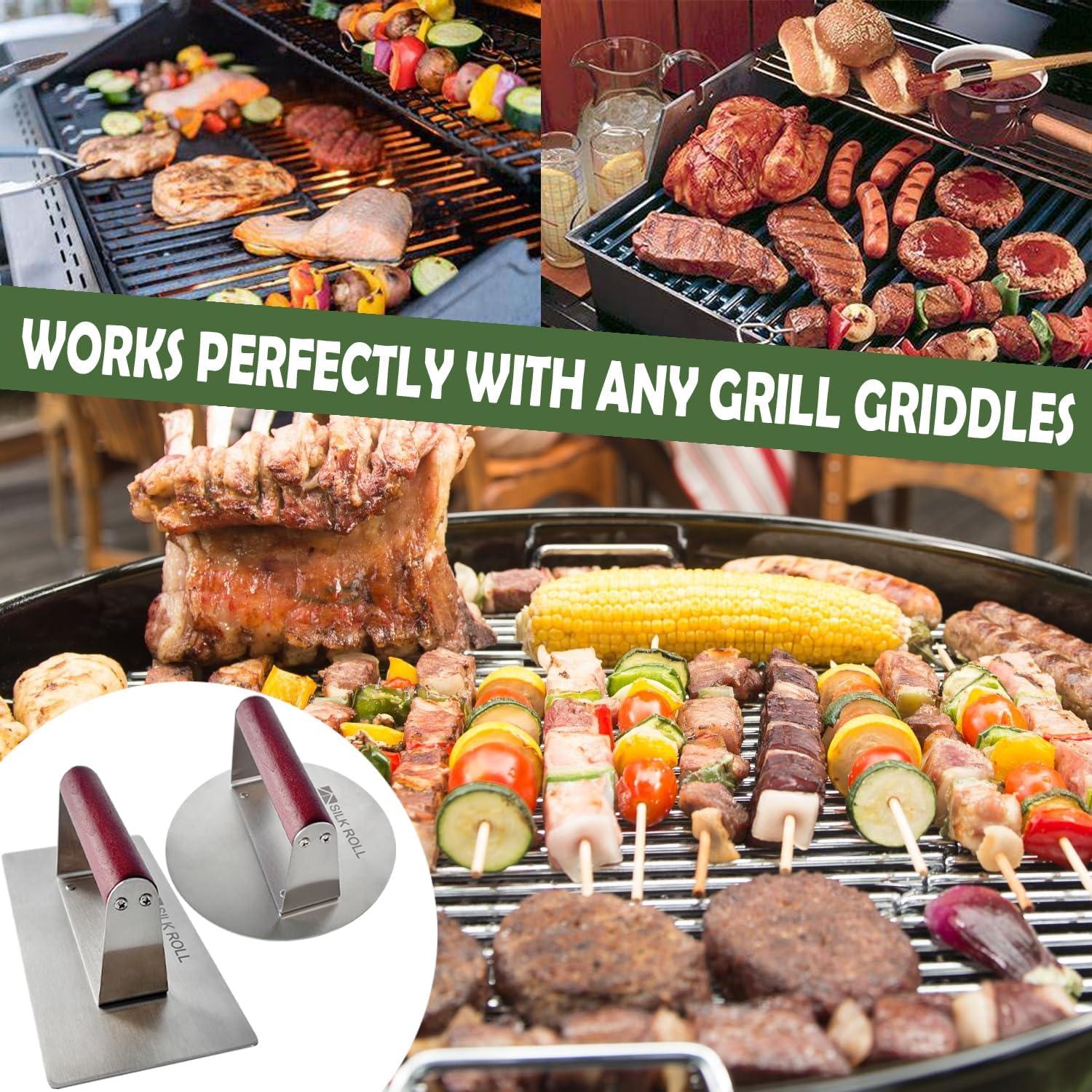 Prensa de Hamburguesas Acero Inoxidable SILK ROLL 21x16cm