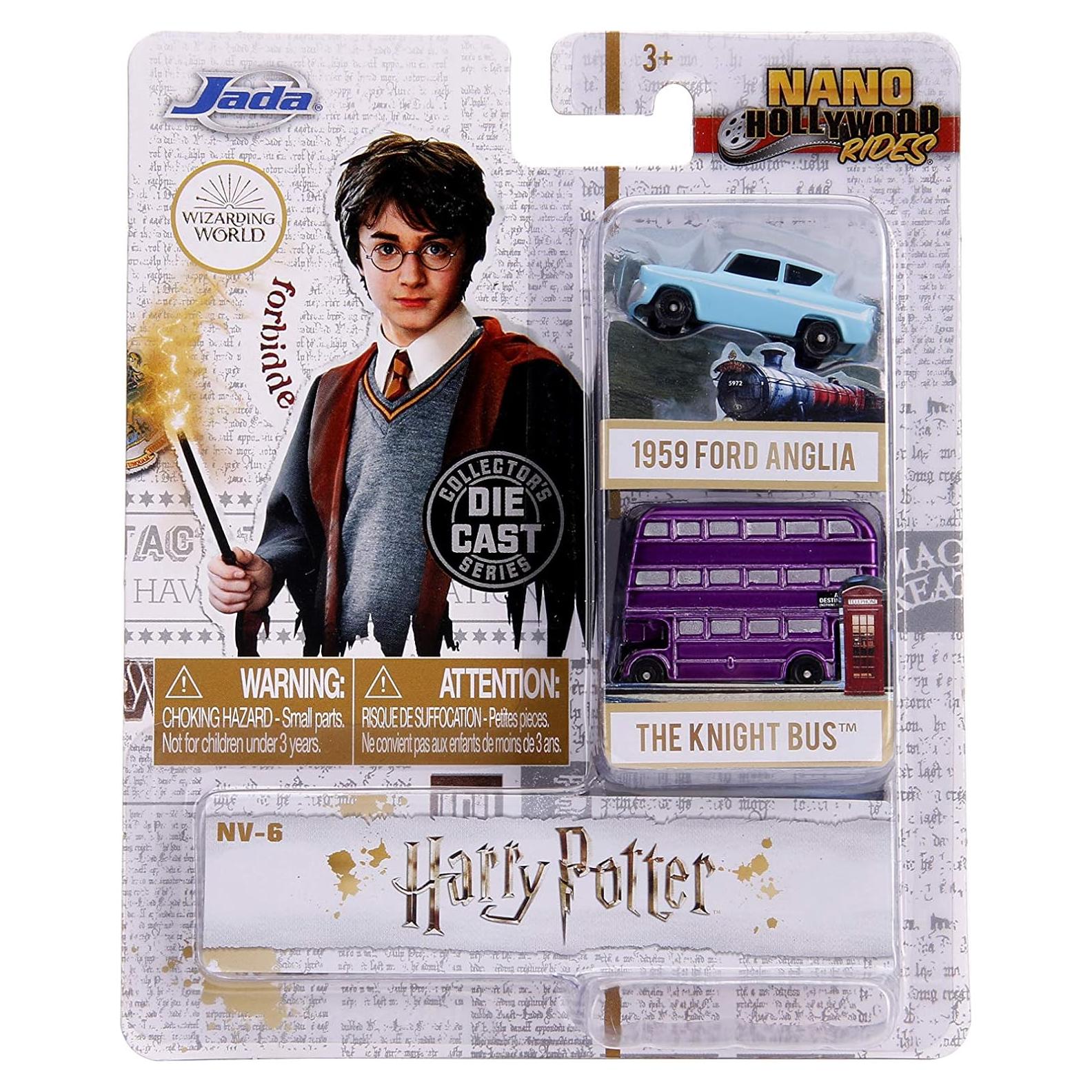 Jada Toys Mini Vehículos Harry Potter 1959 Ford Anglia y Autobús