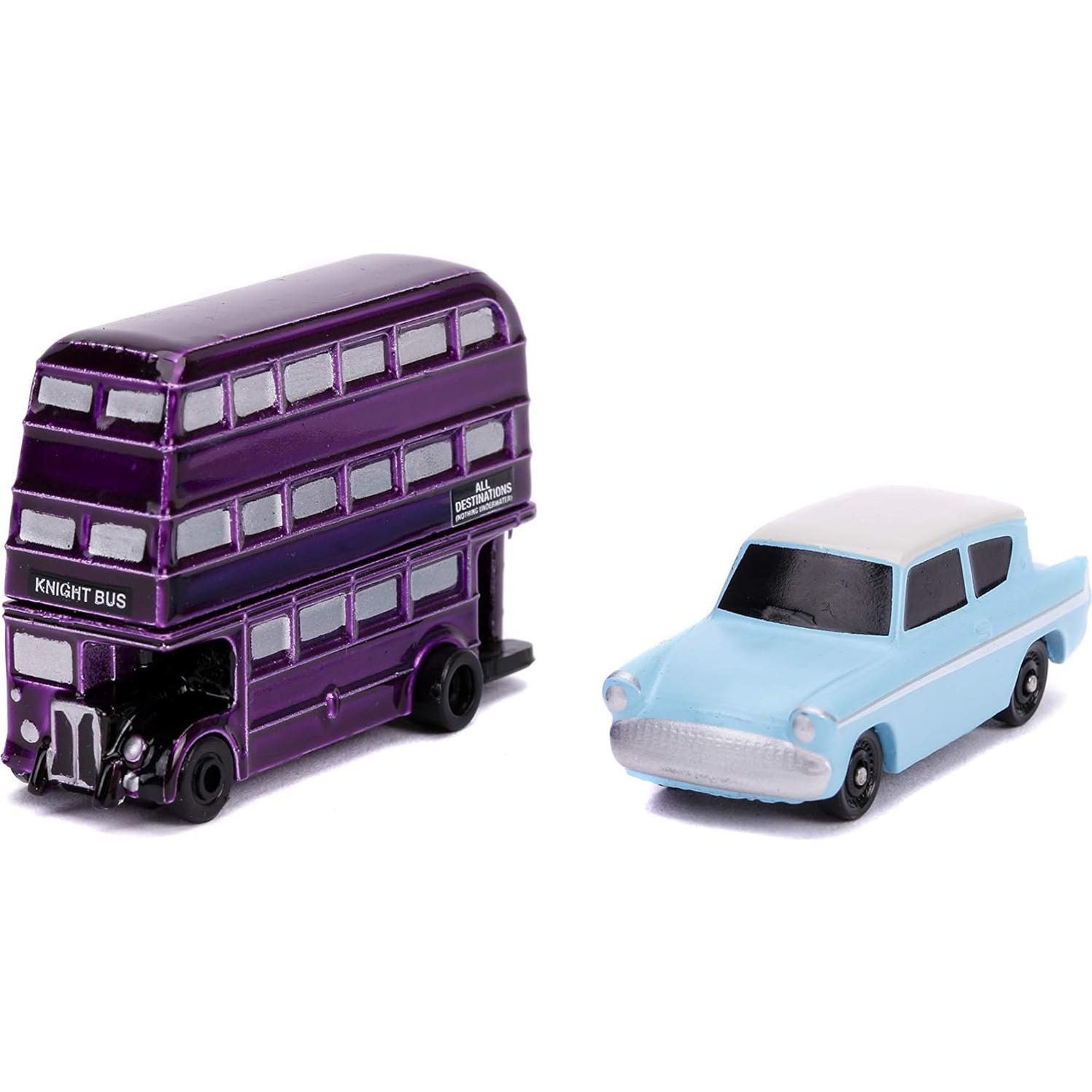 Jada Toys Mini Vehículos Harry Potter 1959 Ford Anglia y Autobús