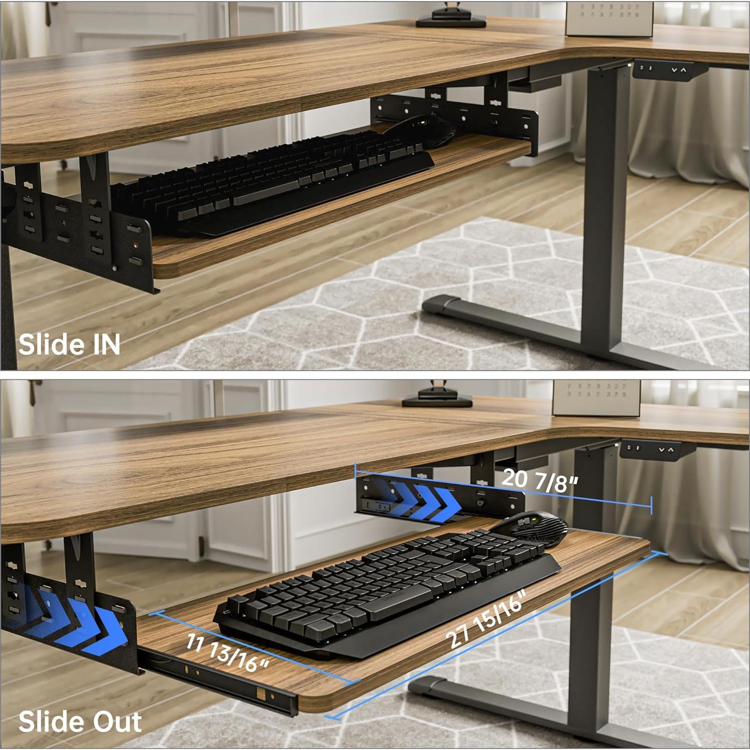 Bandeja de Teclado Ajustable EUREKA ERGONOMIC 71.12x27.94 cm