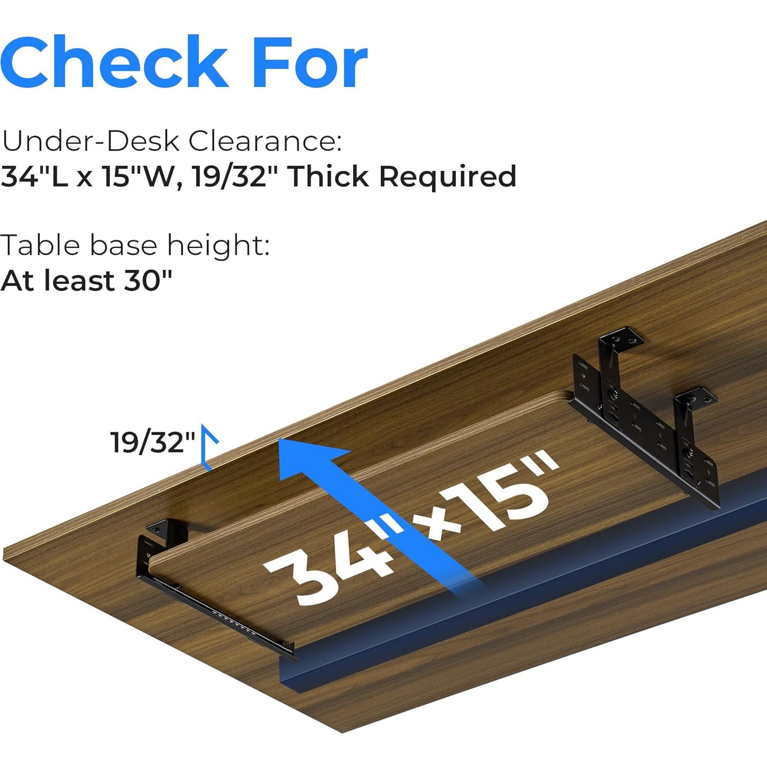 Bandeja de Teclado Ajustable EUREKA ERGONOMIC 71.12x27.94 cm