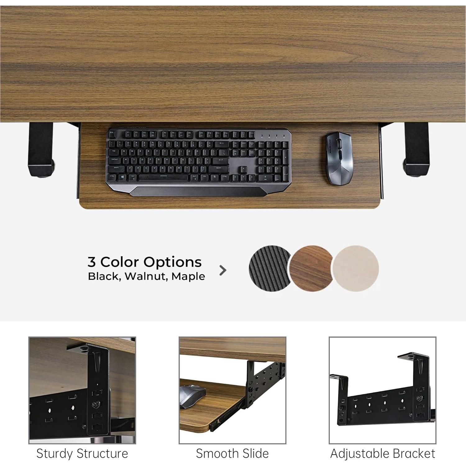 Bandeja de Teclado Ajustable EUREKA ERGONOMIC 71.12x27.94 cm