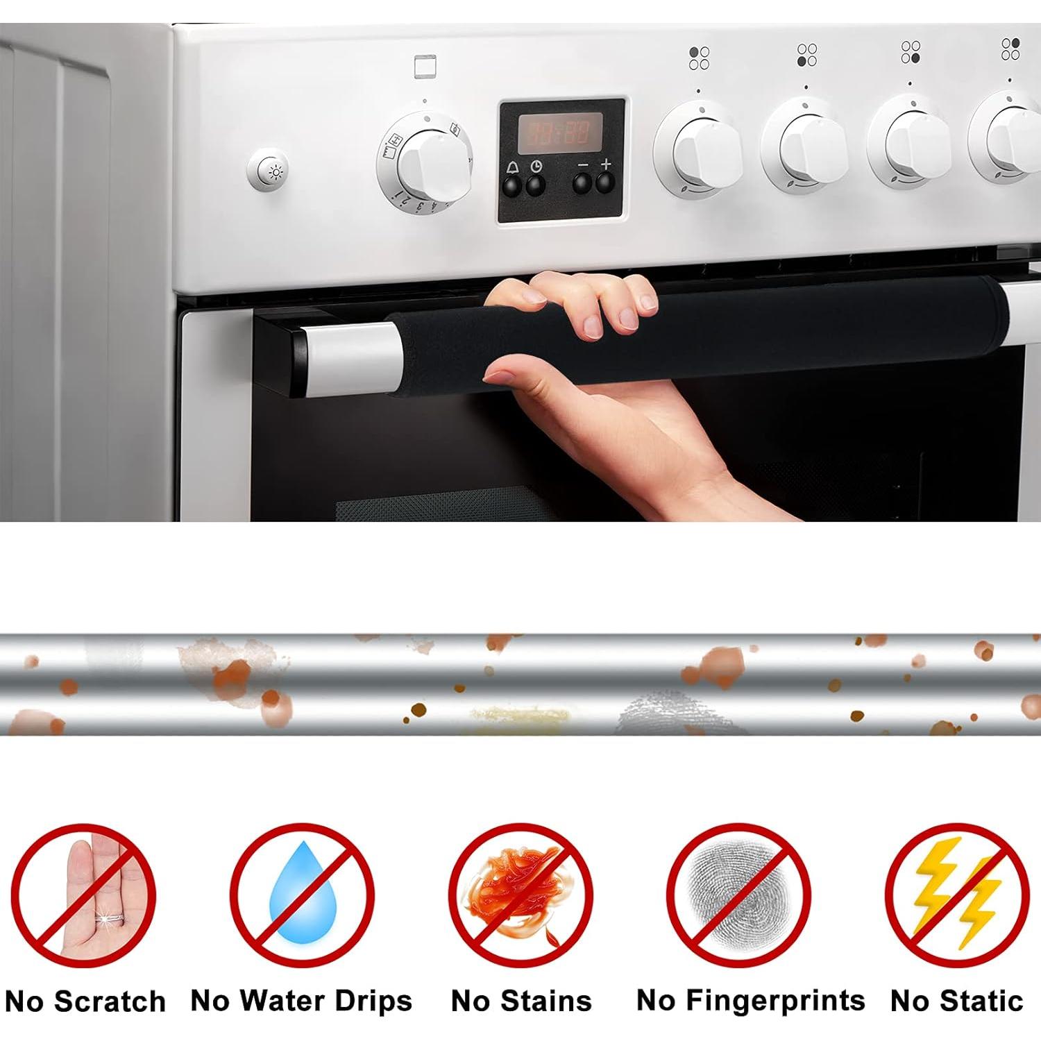 Cubiertas de Mango ZAWAGIIK 6 Pcs Antideslizantes Negro