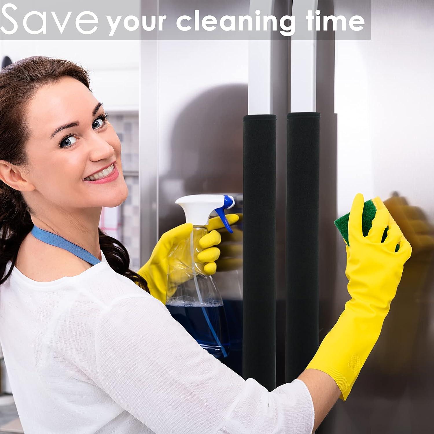 Cubiertas de Mango ZAWAGIIK 6 Pcs Antideslizantes Negro