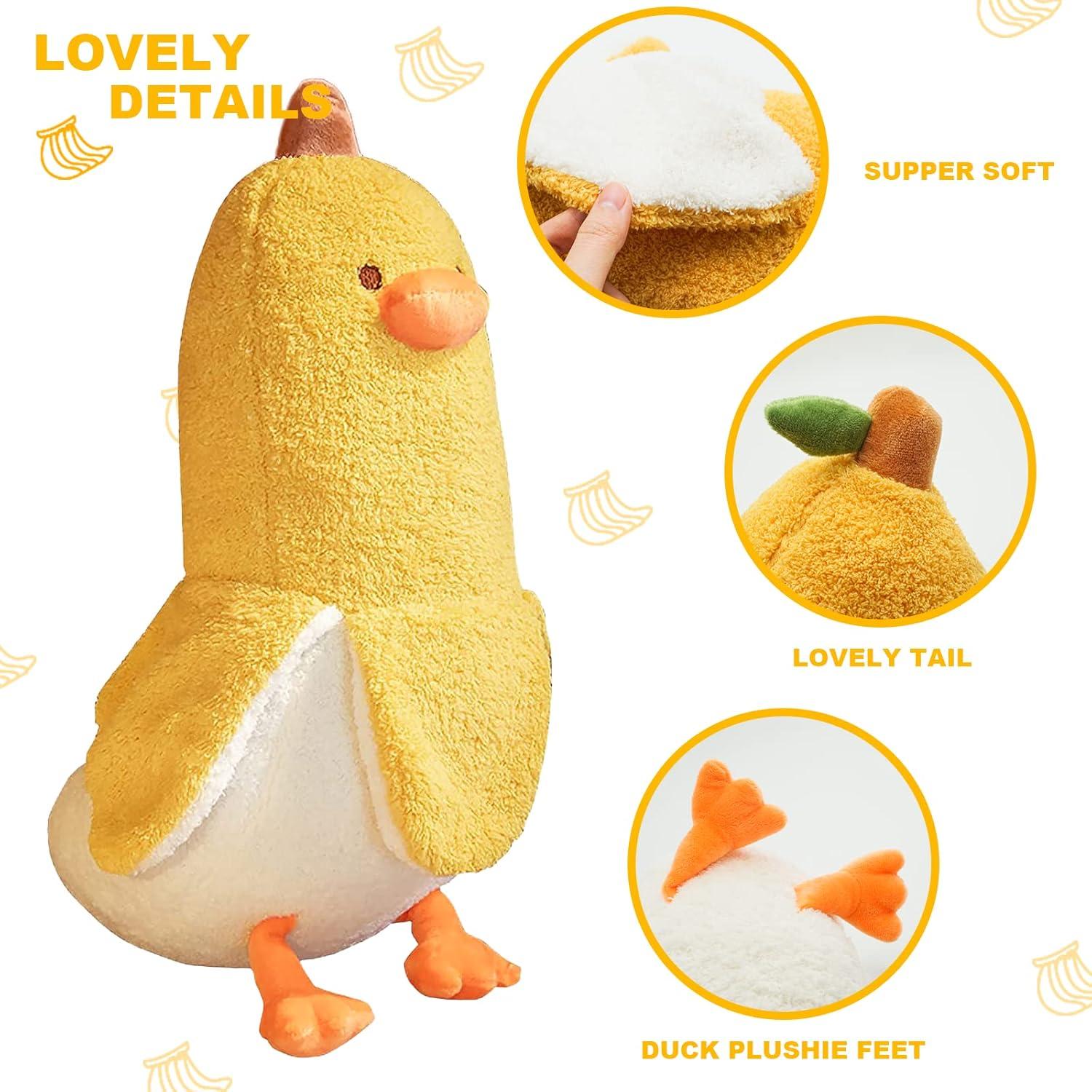 Peluche Pato Banana PEACH CAT 50 cm Amarillo Kawaii