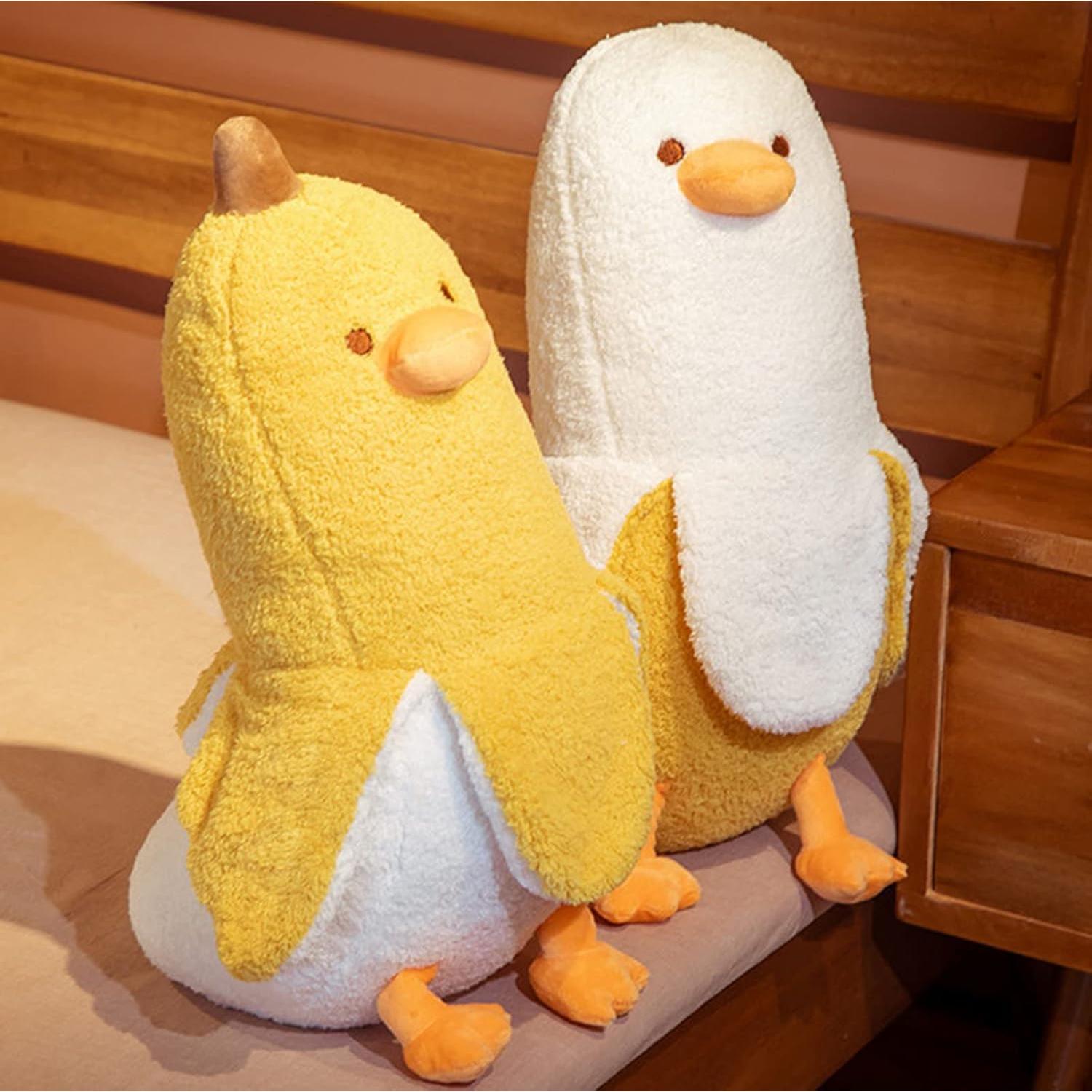 Peluche Pato Banana PEACH CAT 50 cm Amarillo Kawaii