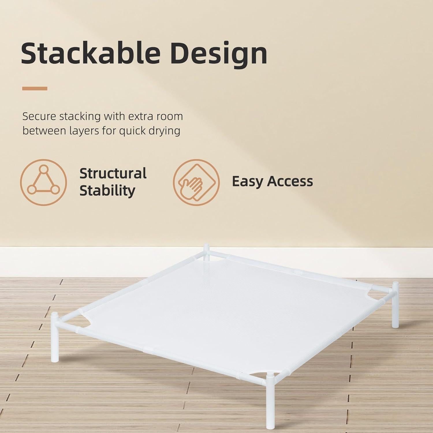 Estante de Secado STORAGE MANIAC 71x71 cm Apilable Blanco