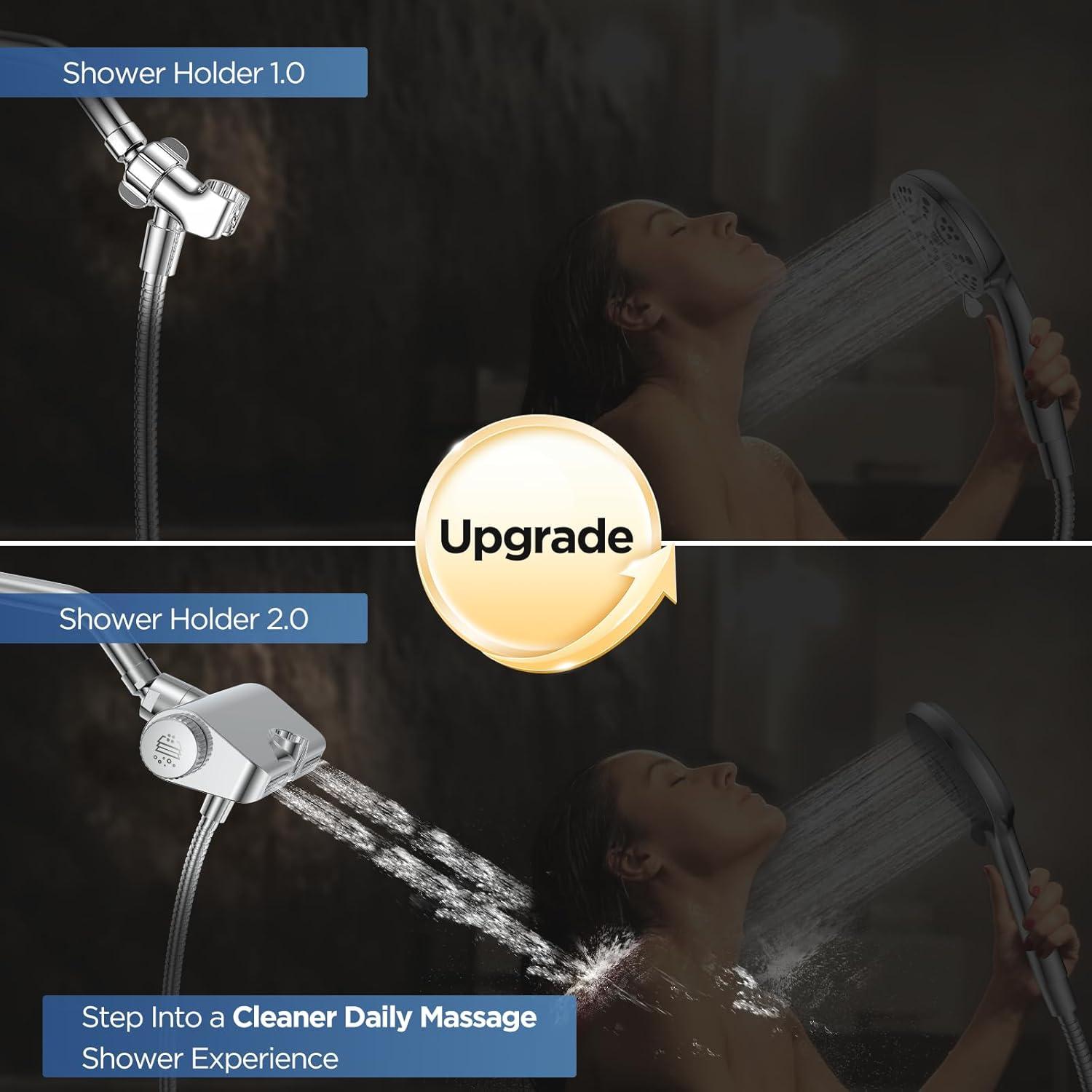 Cabezal de Ducha Filtrado HOPOPRO Doble con Masaje y Filtros