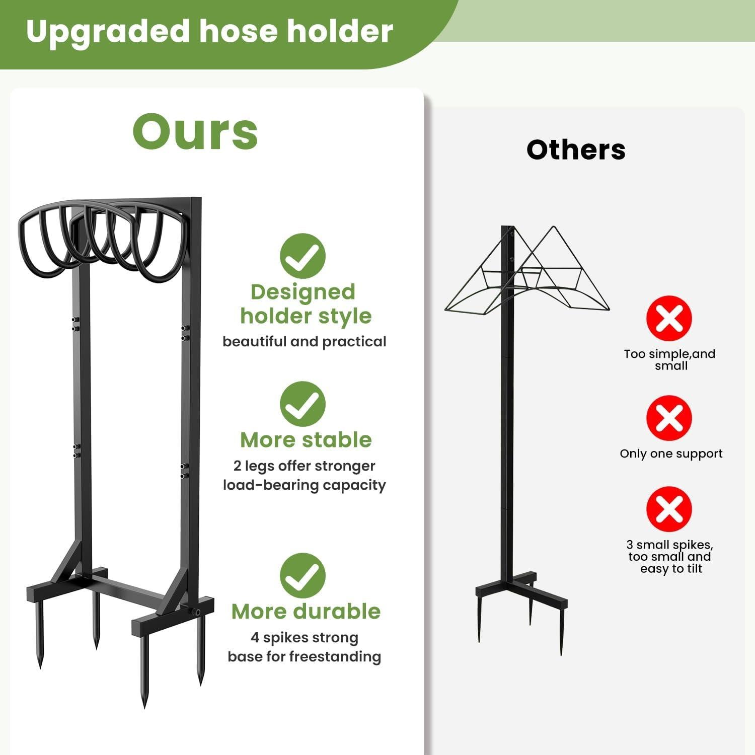 Soporte para Manguera de Jardín Pattiumo 150 pies Metal Amarillo