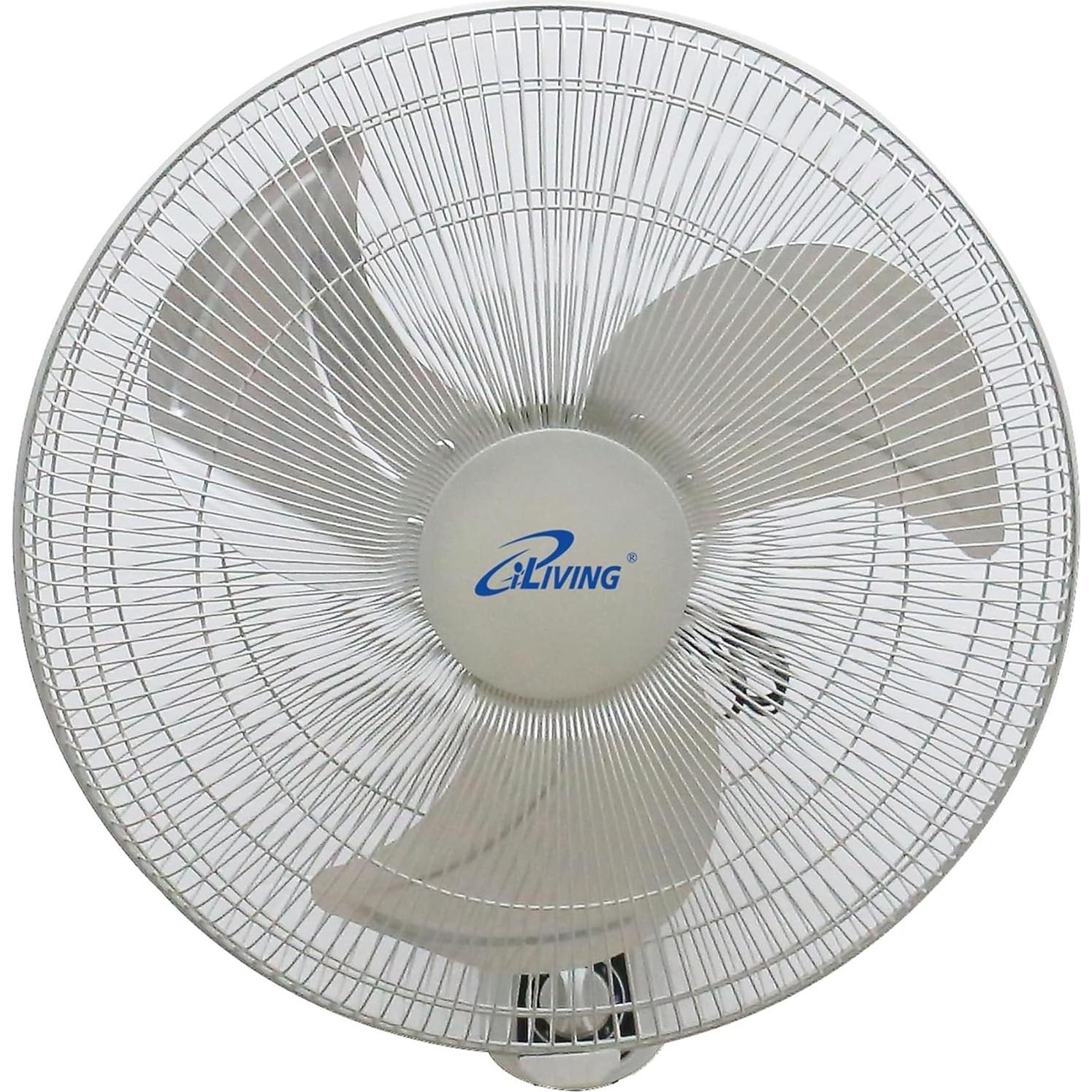 Ventilador de Pared Oscilante iLiving Glow 45 cm 3 Velocidades