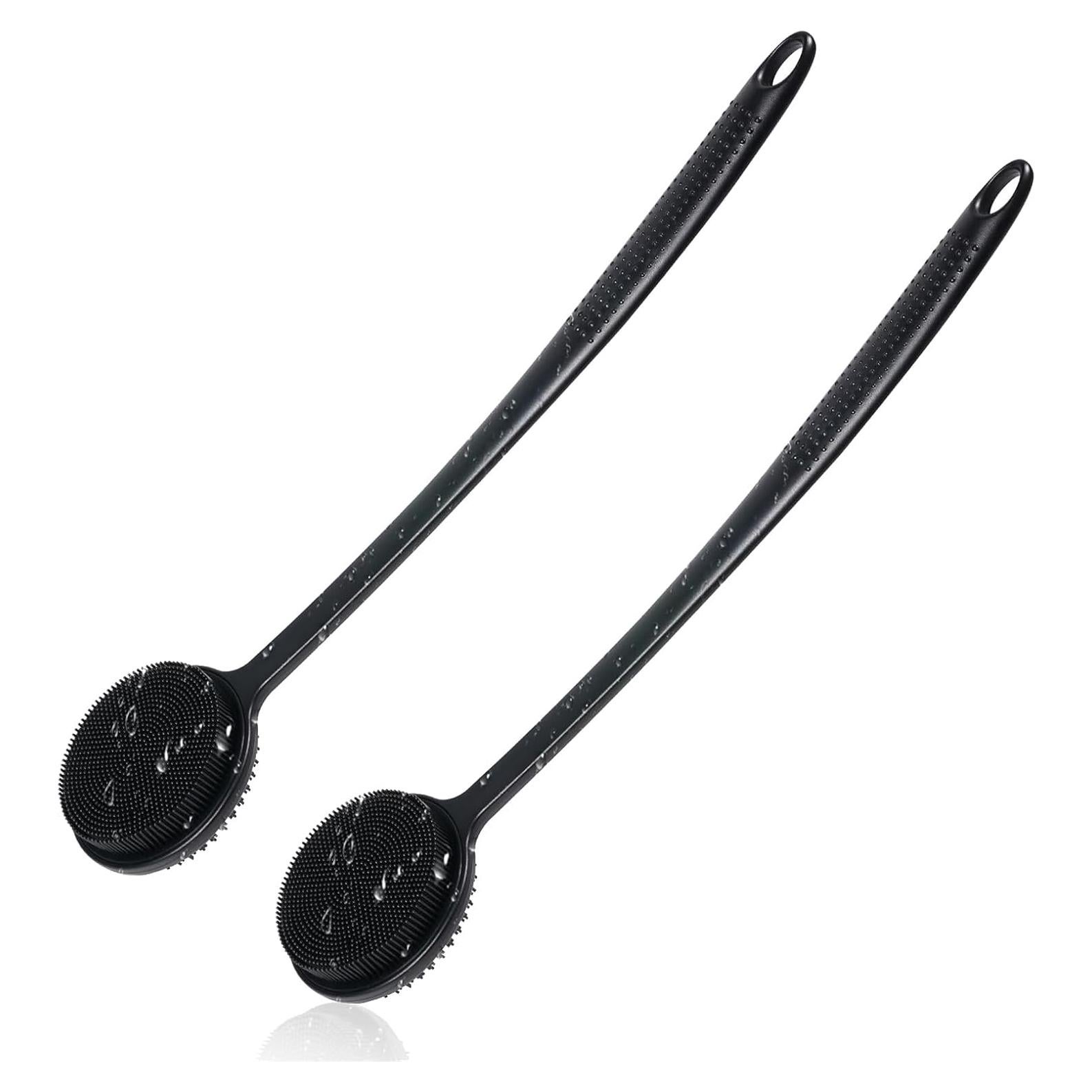 Paquete de 2 cepillos de ducha VWMYQ con mango largo 43 cm