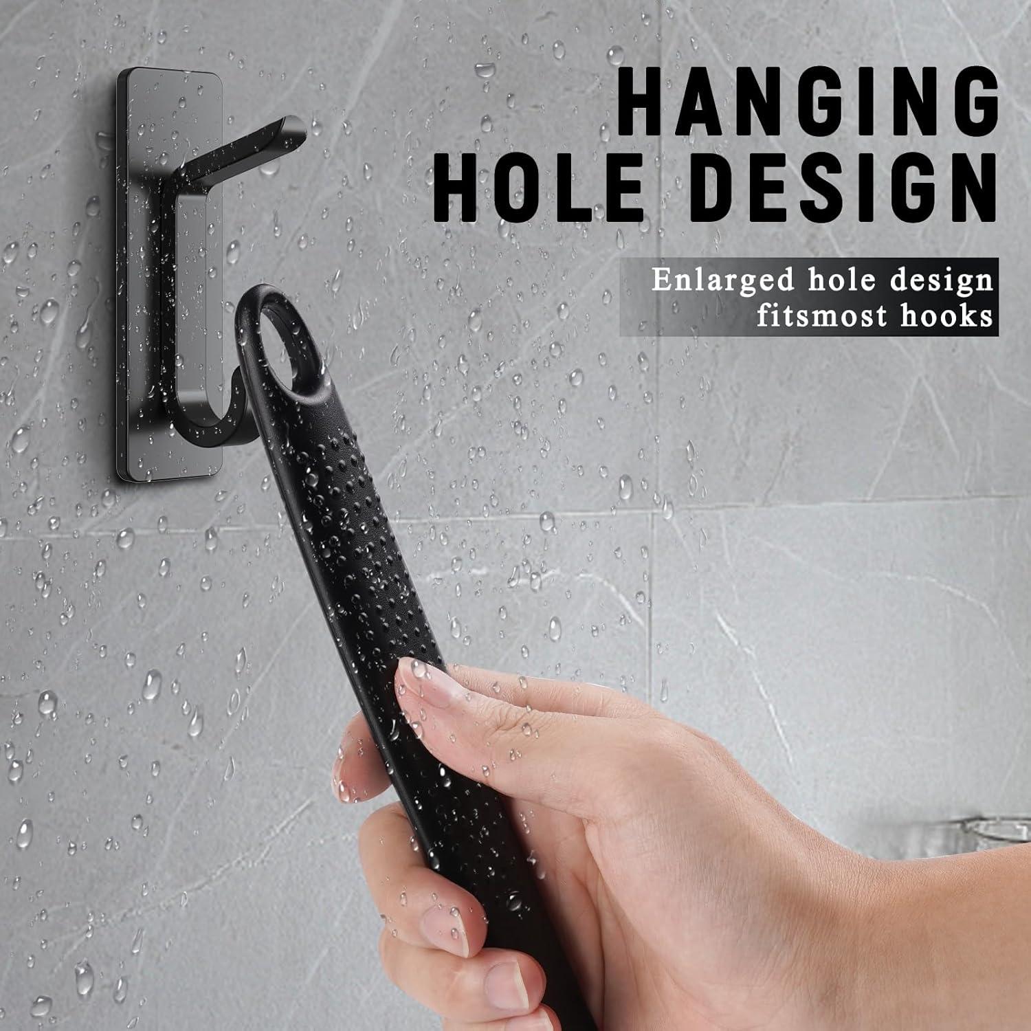 Paquete de 2 cepillos de ducha VWMYQ con mango largo 43 cm