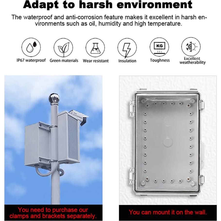 Caja de Enclosure Eléctrica Impermeable GITRUAX 15x10x7 cm