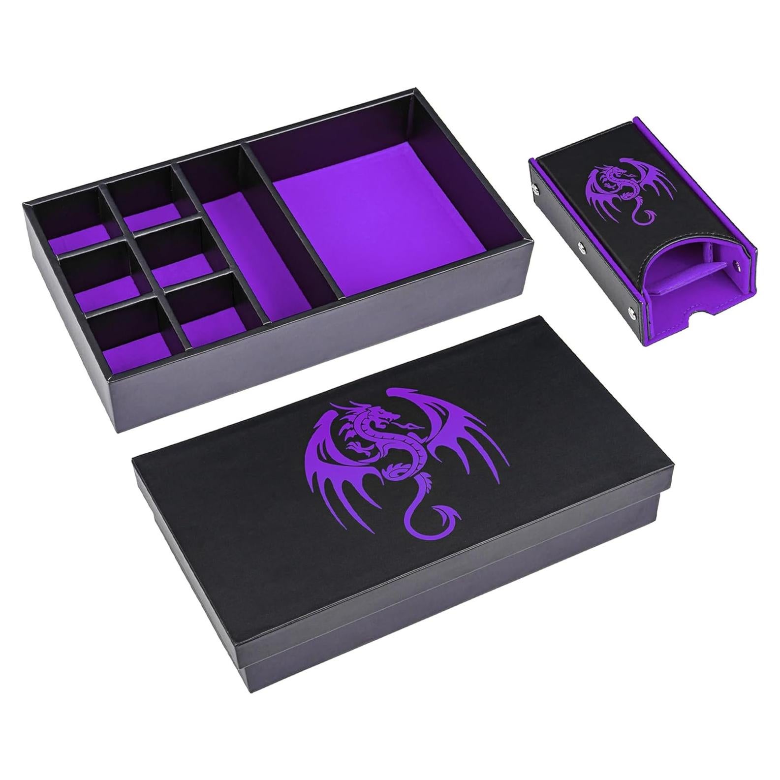 Caja de Almacenamiento D&D KSNDie 4 en 1 Púrpura