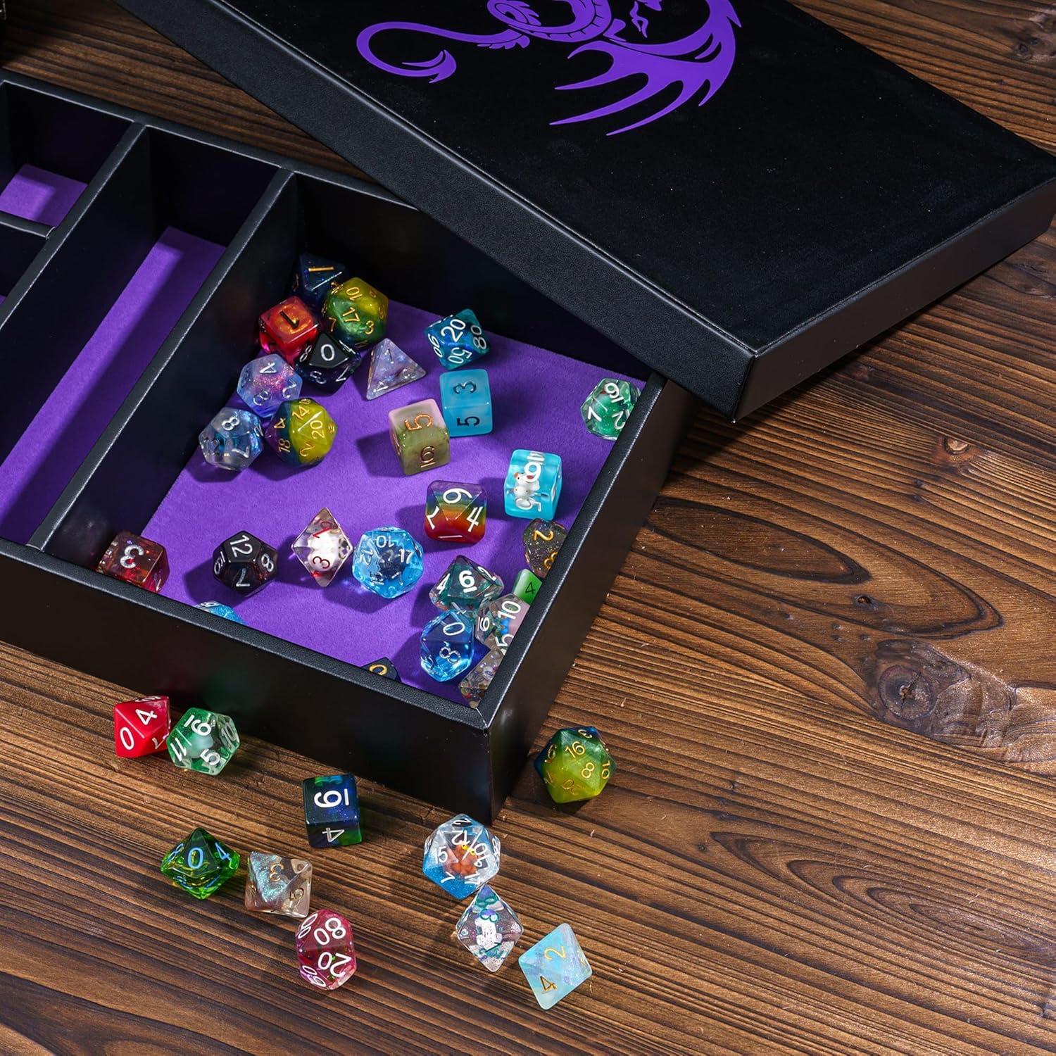 Caja de Almacenamiento D&D KSNDie 4 en 1 Púrpura