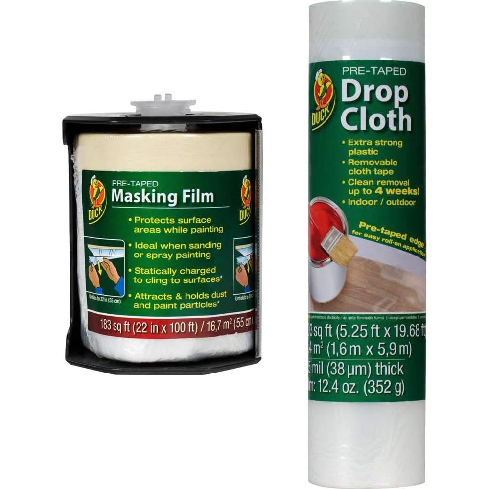 Tela de Caída Pre-Cinta Duck 1.6m x 6m para Pintura