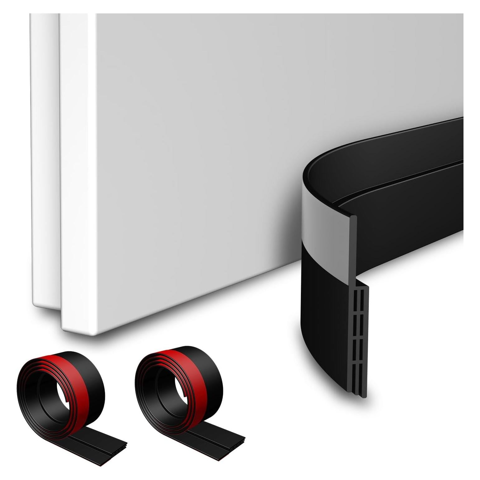 2 Tapones de Corrientes de Aire TONINT 99.8 cm Negro Silicona