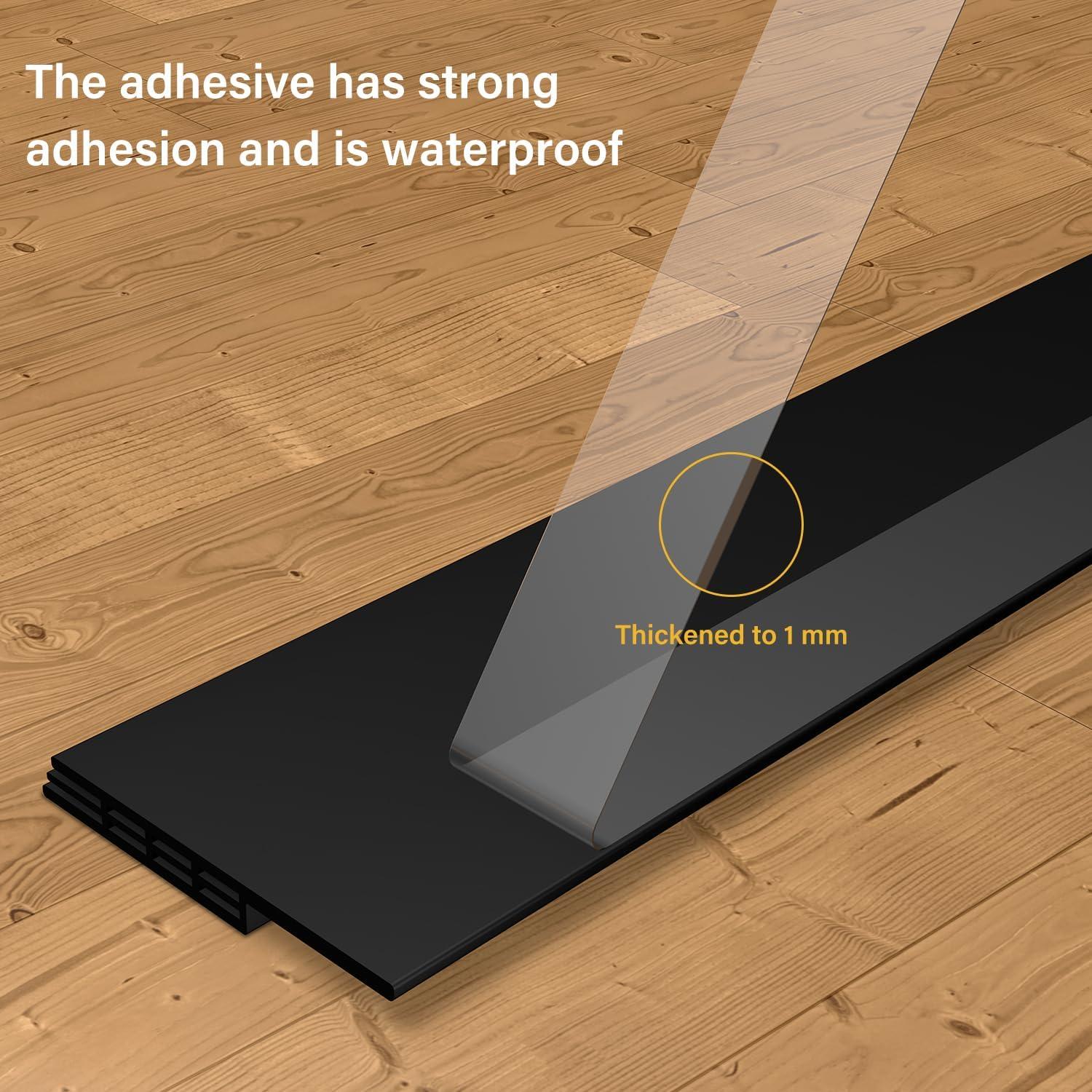 2 Tapones de Corrientes de Aire TONINT 99.8 cm Negro Silicona