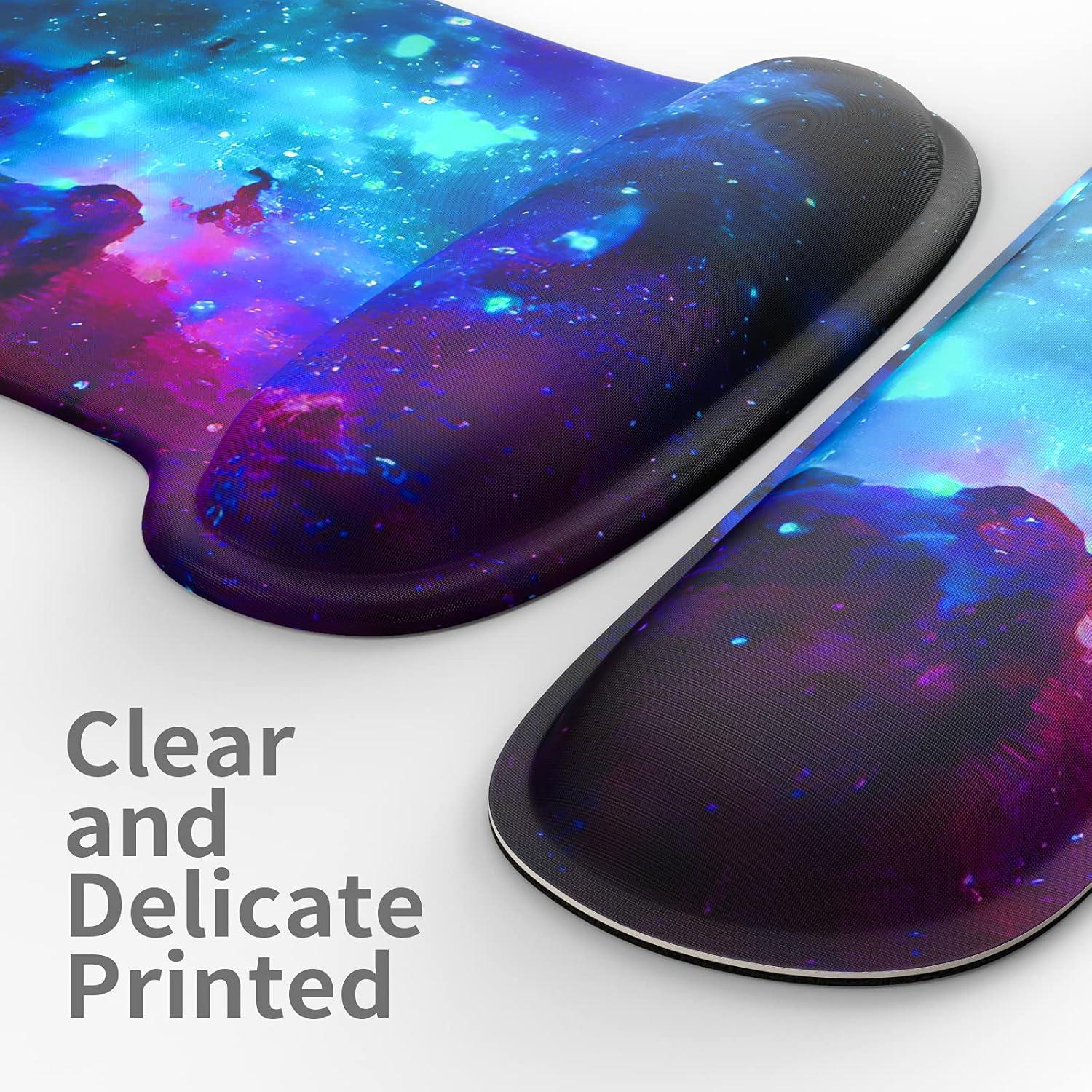 Soporte para Muñeca Ergonómico y Almohadilla de Ratón Gel Nebula Galaxy