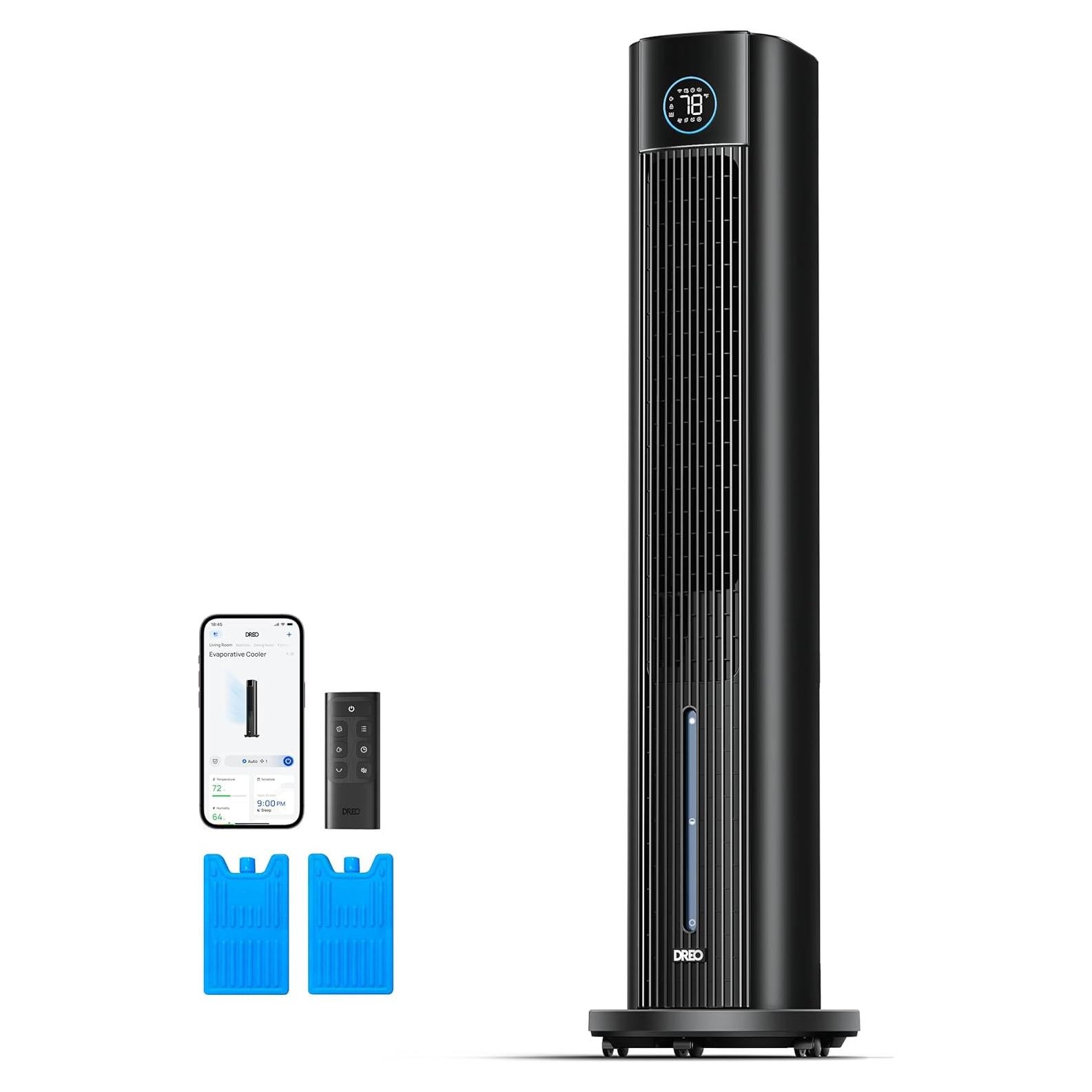 Enfriador Evaporativo Dreo IceWind 712S 6L 4 Velocidades Negro