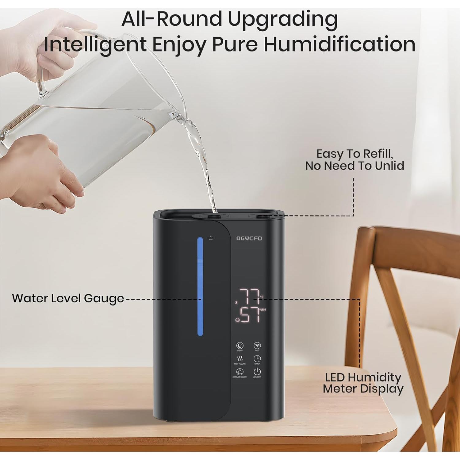 Humidificador ultrasónico OGACFO 5L control remoto 28dB