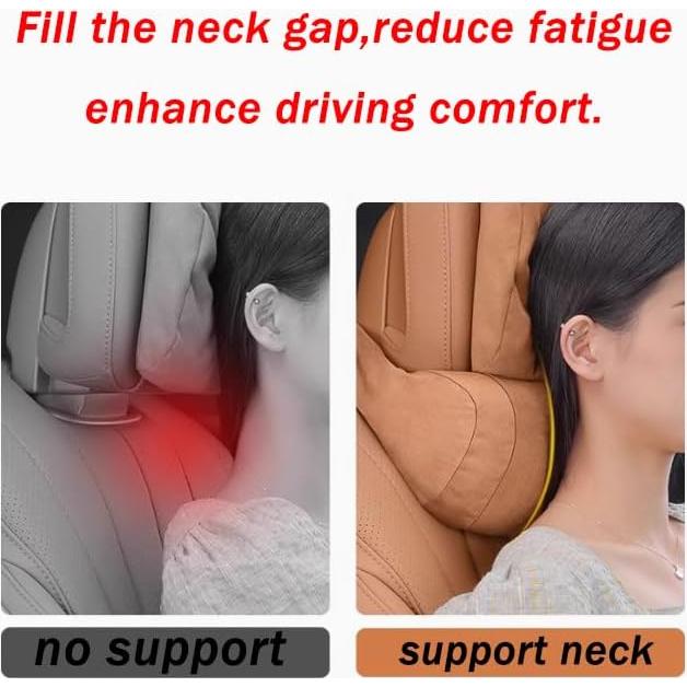 Almohada de Cuello POKSRI Beige para Automóvil 30x15cm