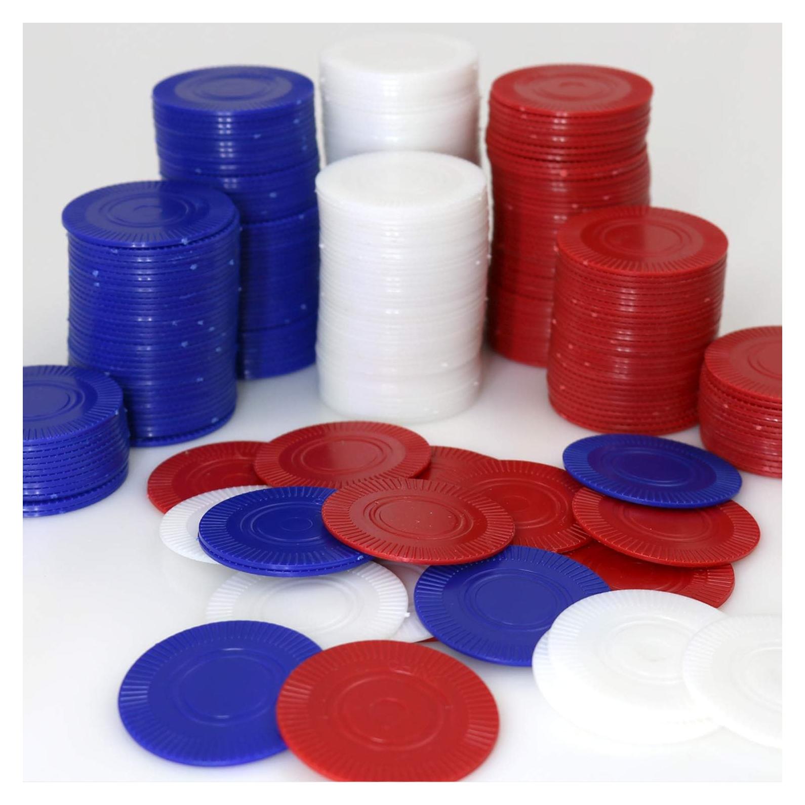 GiftExpress Lote 300 Fichas Póker Plástico 3,81 cm Colores