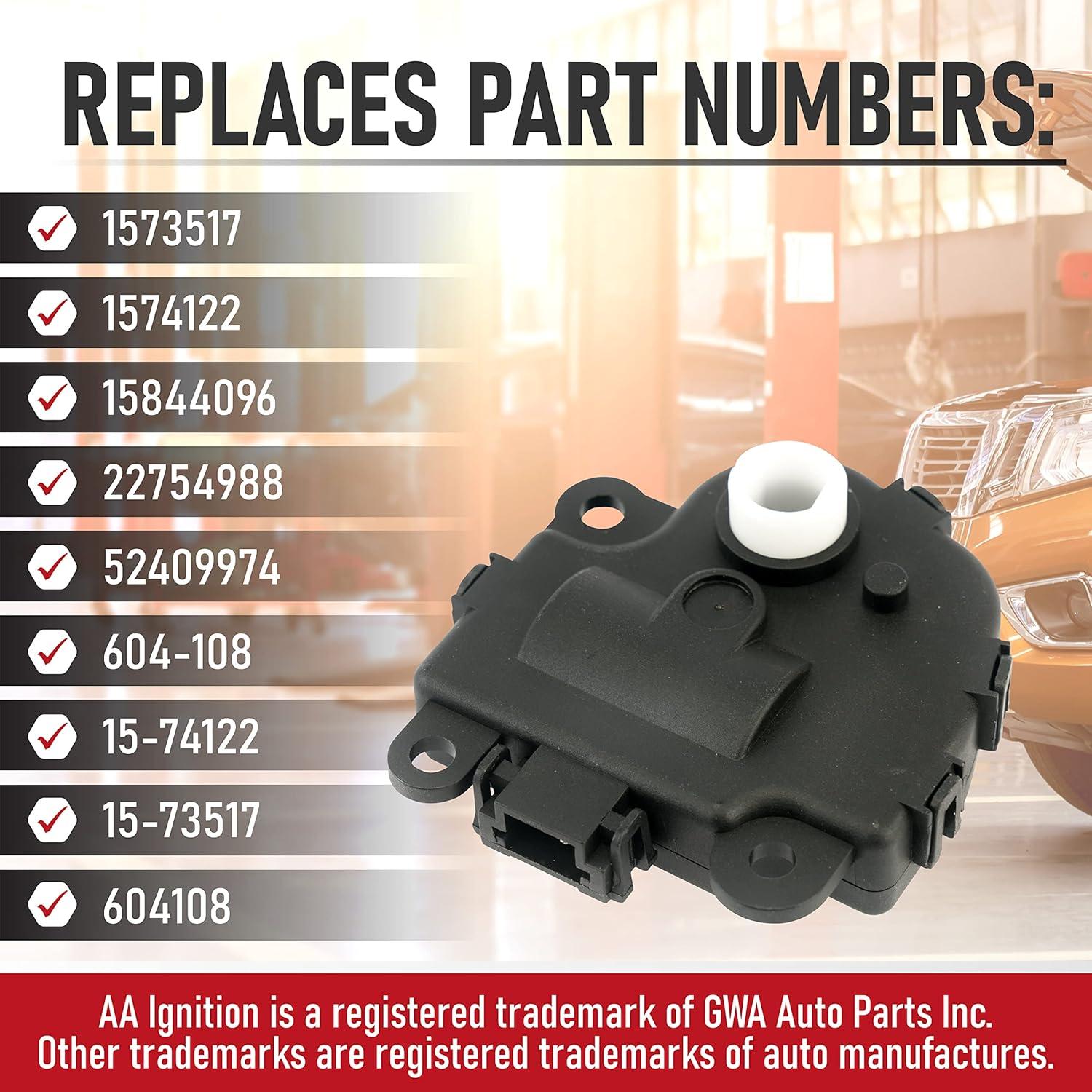 Actuador de Puerta de Mezcla HVAC AA Ignition 52409974 - Chevy Impala 2004-2013