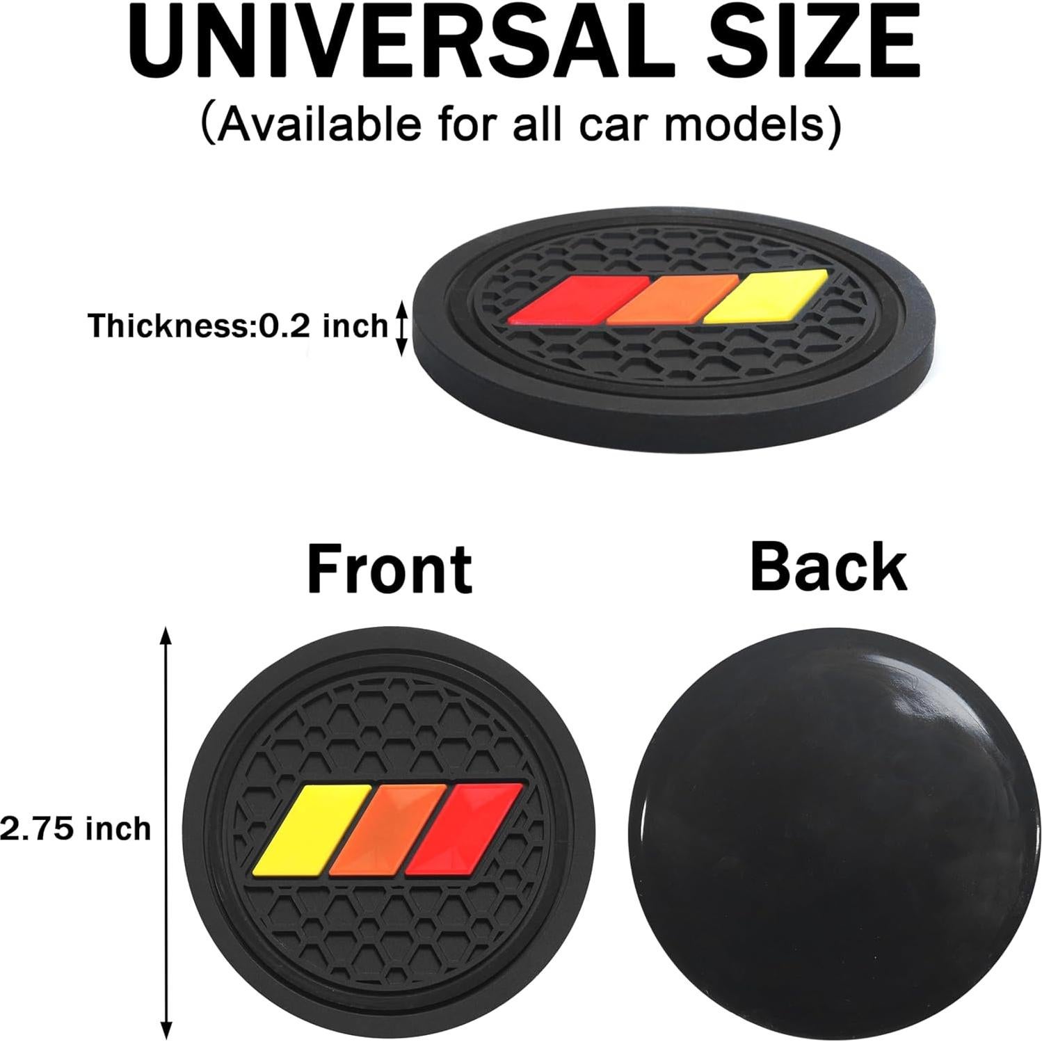 YOSRTER 4 Piezas Inserciones para Portavasos Toyota Negro