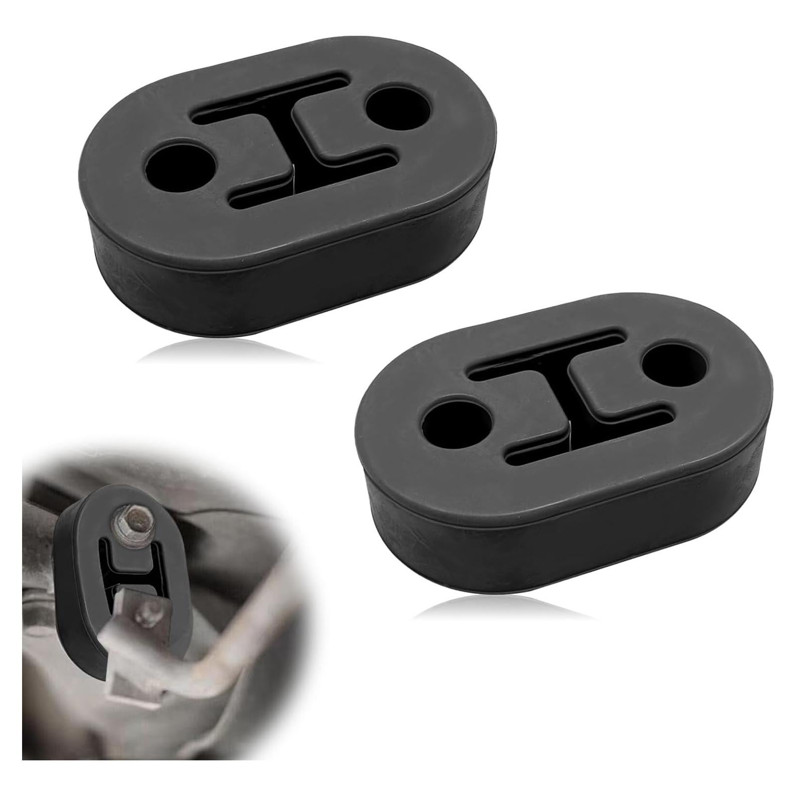 Soporte de Escape de Goma Dunviku 2 Agujeros 74x47x20mm Negro