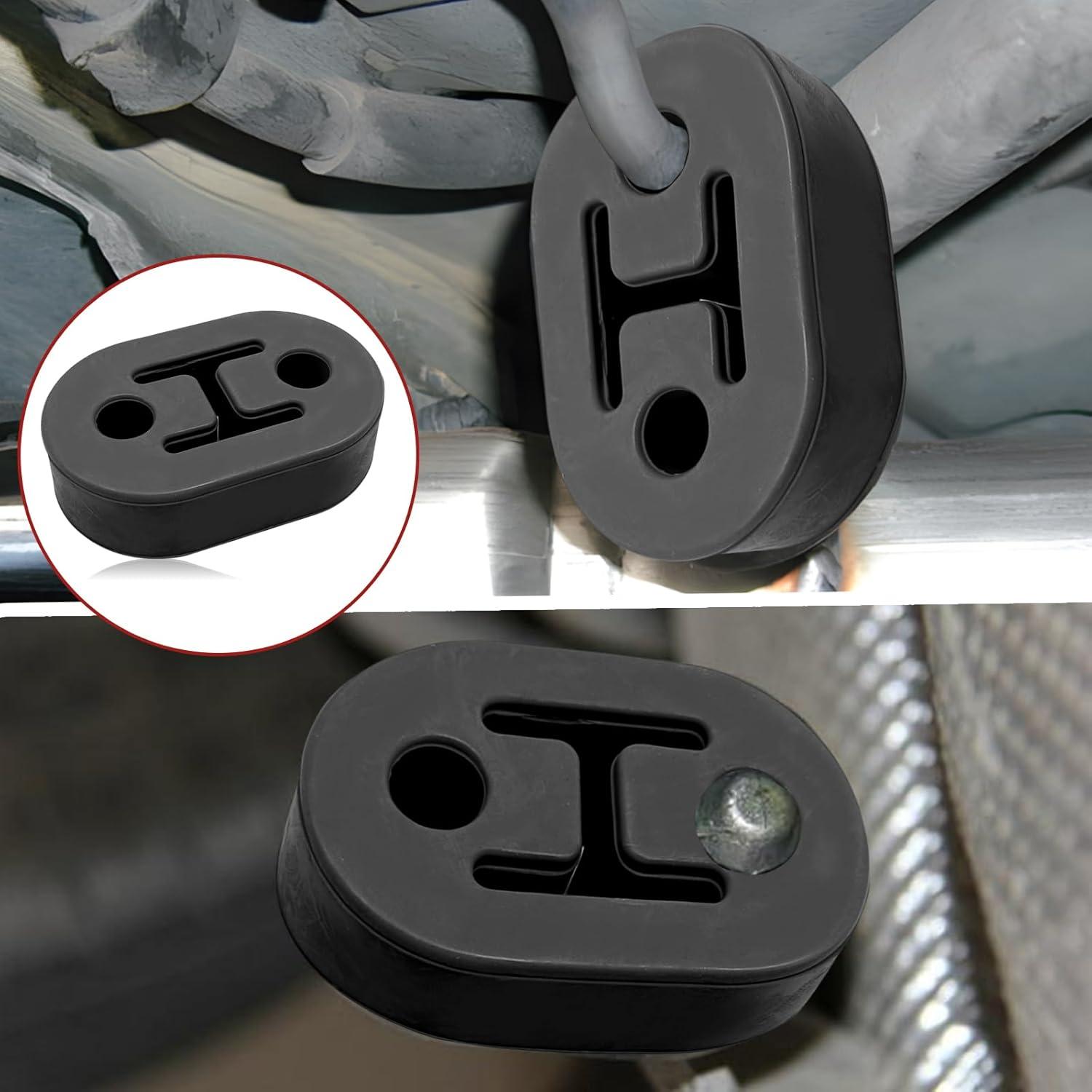 Soporte de Escape de Goma Dunviku 2 Agujeros 74x47x20mm Negro