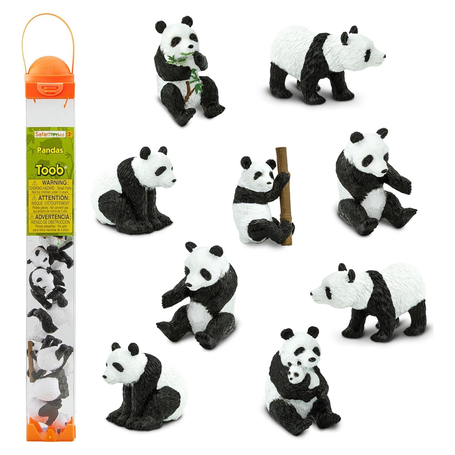 Safari Ltd. Conjunto de 9 Figuras de Panda Educativas
