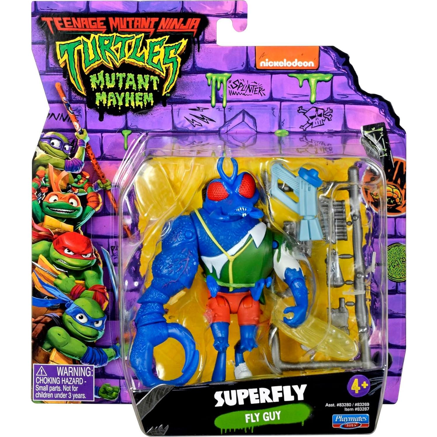 Mutant Mayhem 4'' Super Fly Basic Action Figure by Playmates Toys (83287CO)