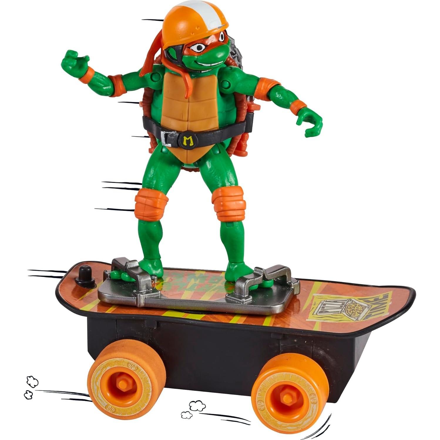 Tortugas Ninja Michelangelo Patineta Motorizada con Rampa
