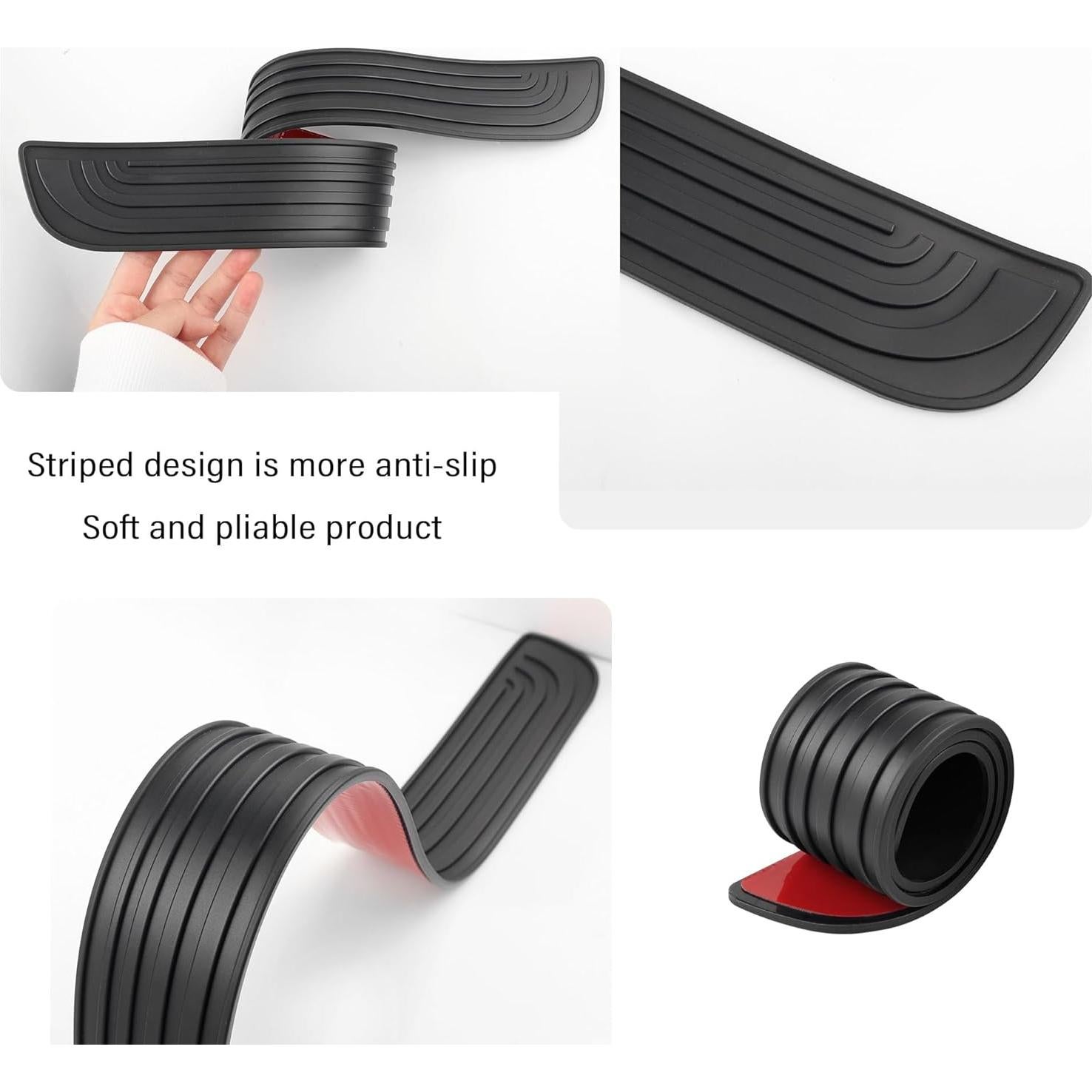 Protector de umbral de puerta KIFIDAN 4PCS Negro 3.99 cm