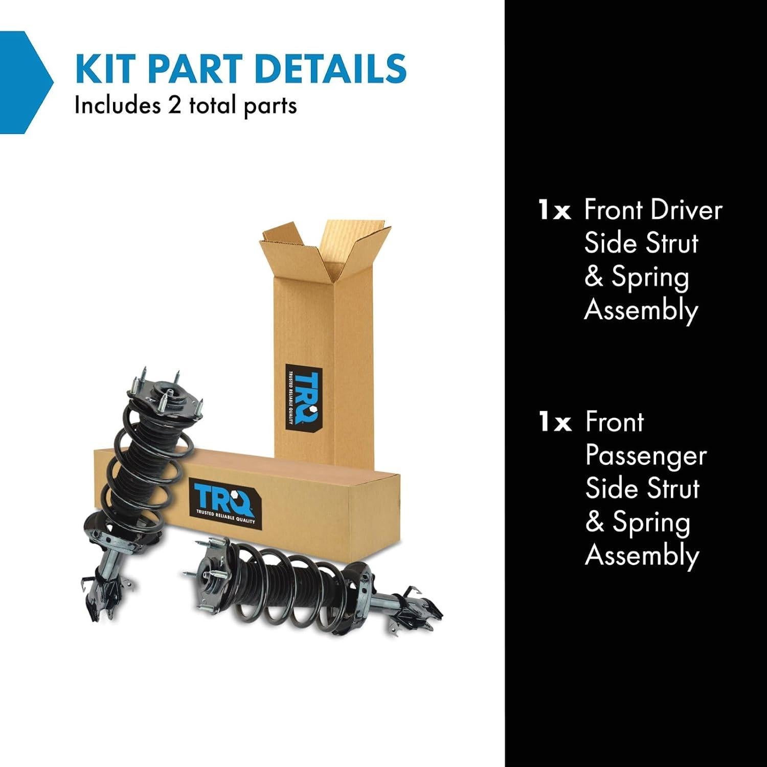 Conjunto de strut y resorte TRQ 2 piezas para Honda CR-V 07-14