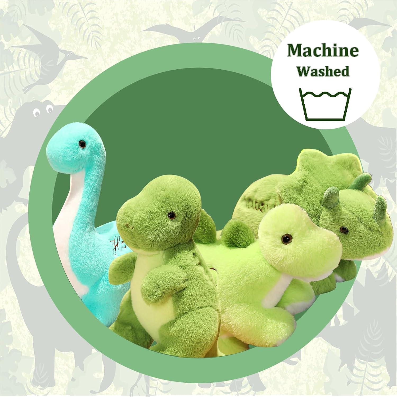 Set 4 Juguetes de Peluche Dinosaurio BUALR Suaves