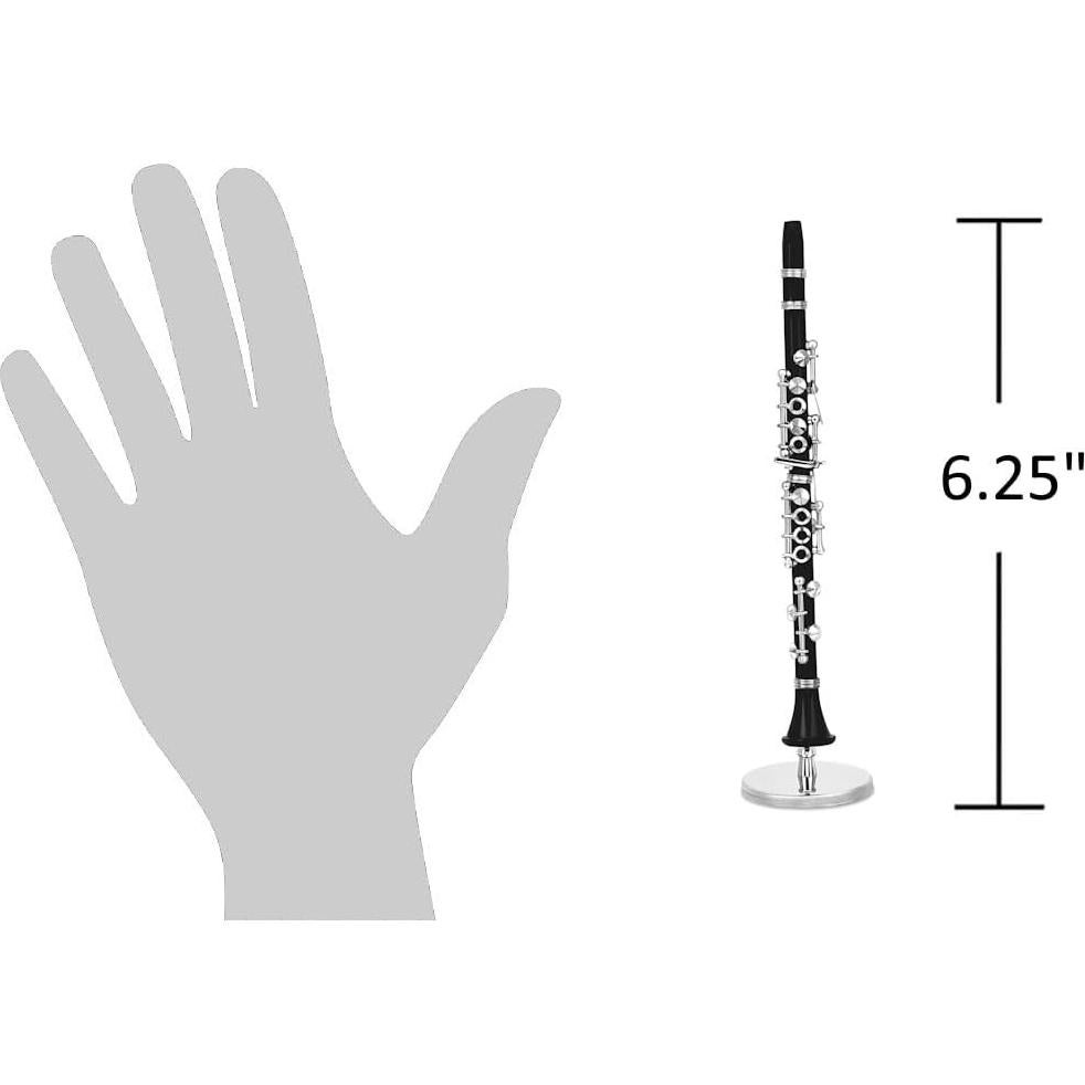 Réplica de Clarinete Negro Broadway Gift con Estuche - 15,88 cm