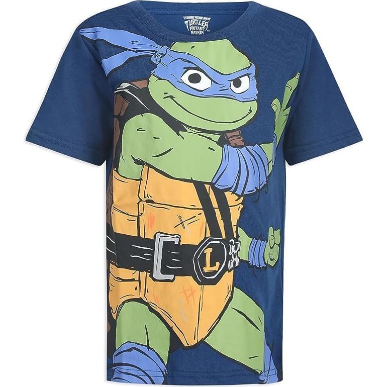 Camisetas de Manga Corta Nickelodeon Tortugas Ninja Niños 4 Pzas