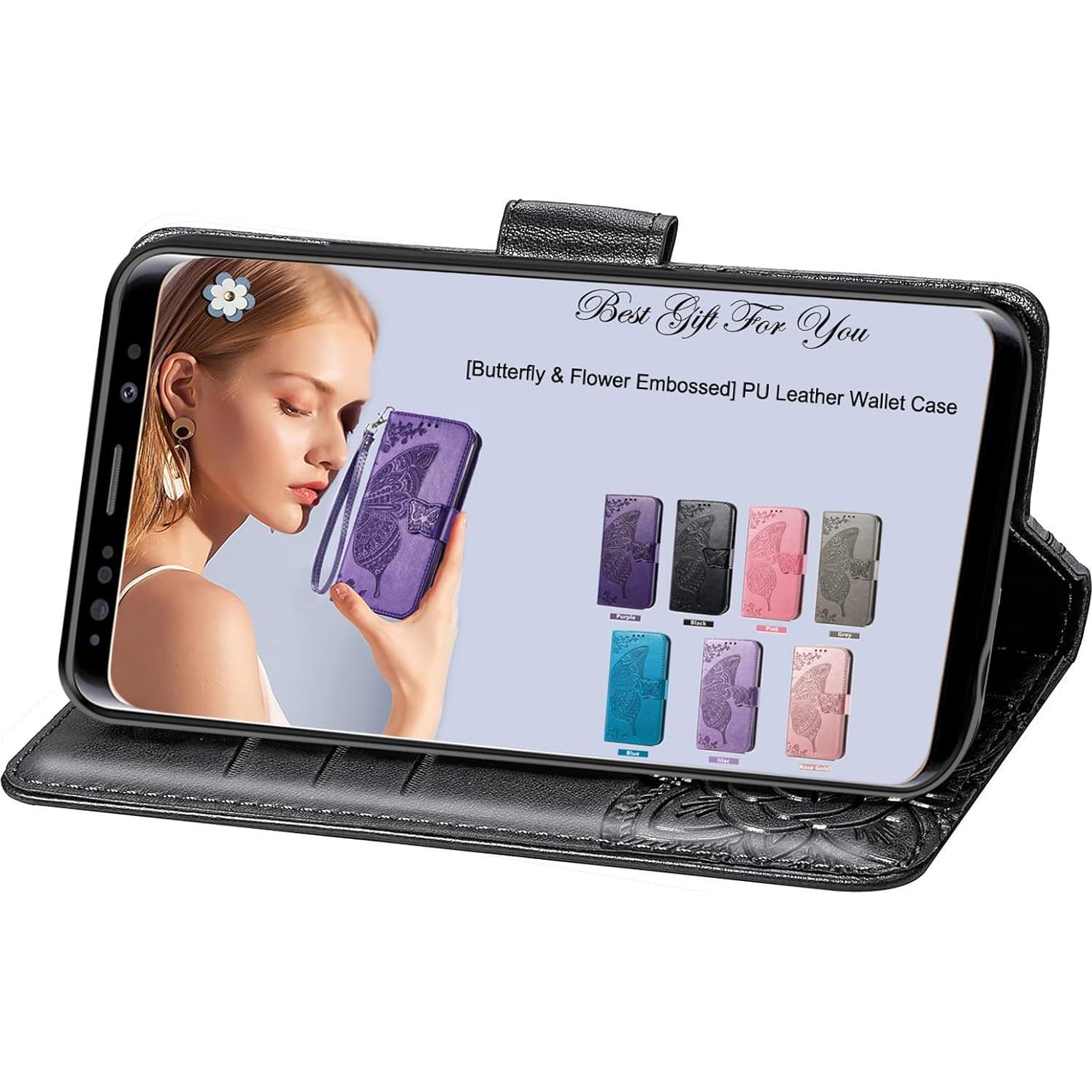 Funda Cartera Plegable HAOTP para Samsung Galaxy A35 5G Negro