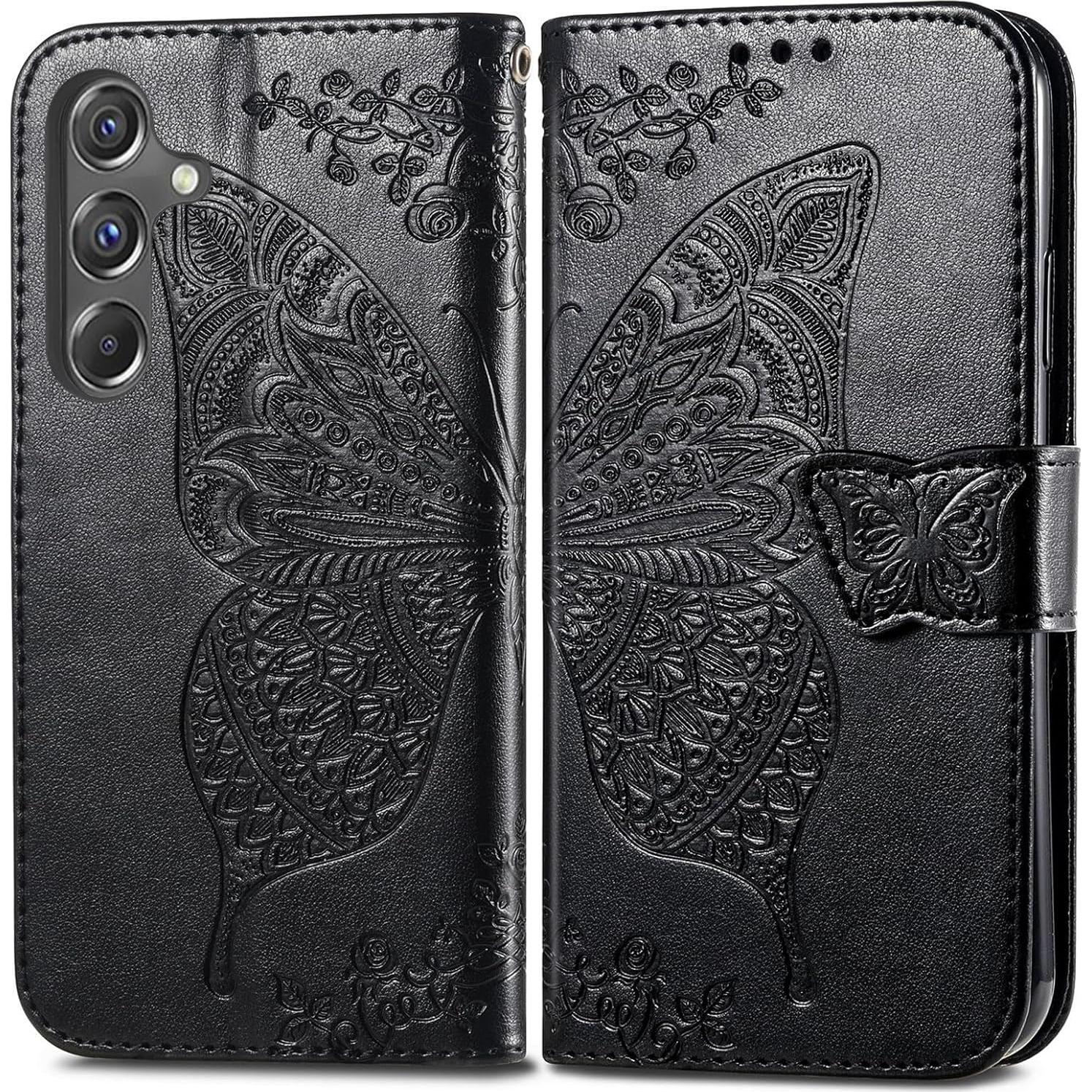 Funda Cartera Plegable HAOTP para Samsung Galaxy A35 5G Negro