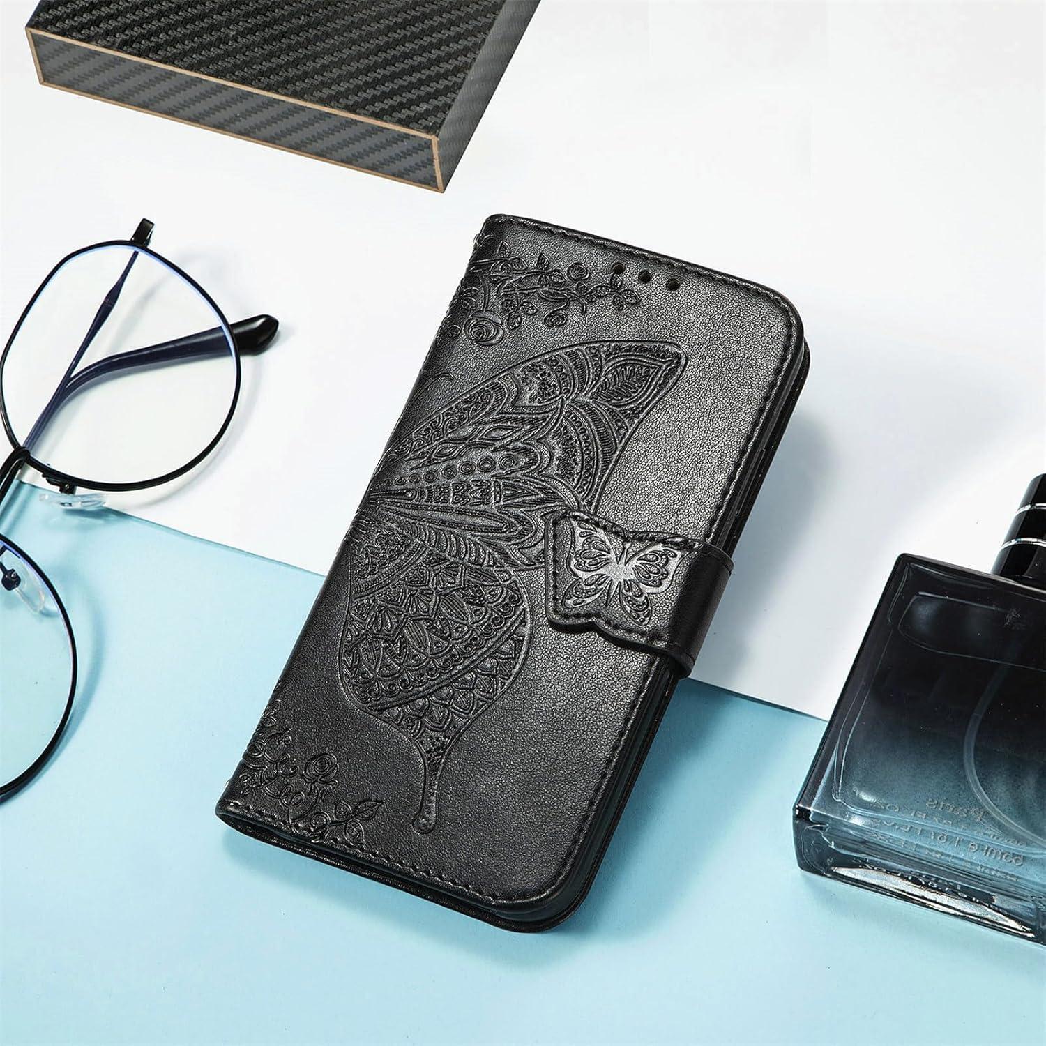 Funda Cartera Plegable HAOTP para Samsung Galaxy A35 5G Negro