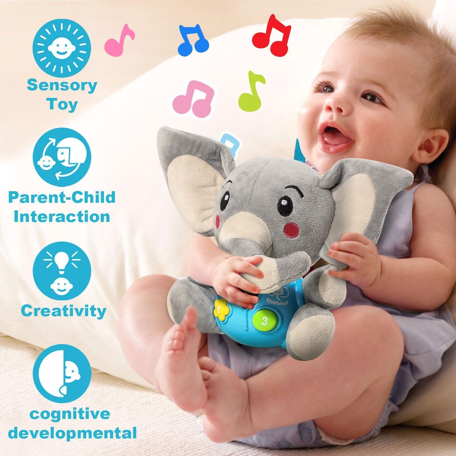 Juguete Musical Elefante de Peluche STEAM Life 0-12 Meses
