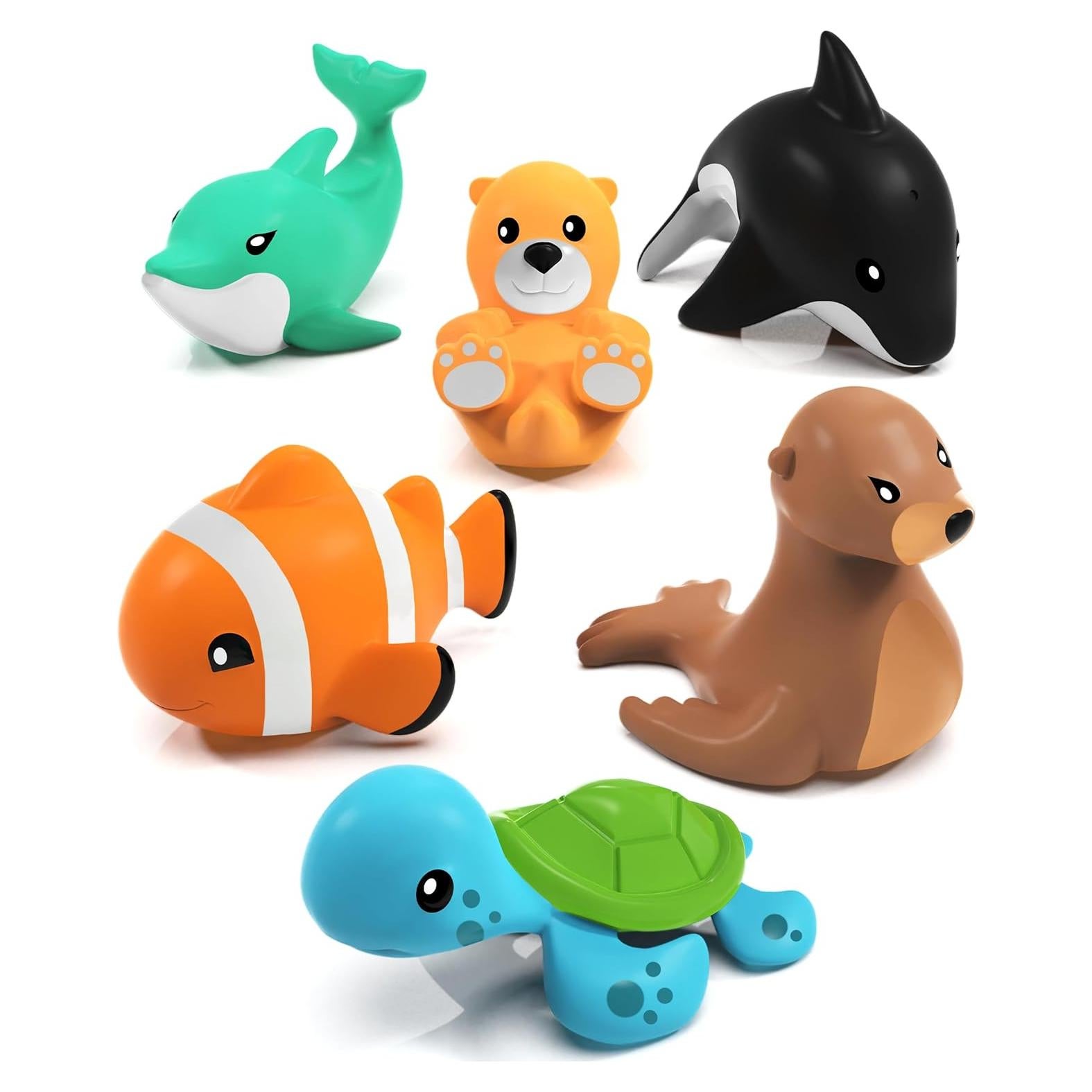 Set de Juguetes de Baño Sin Moho Tub Works Marino - 6 Piezas