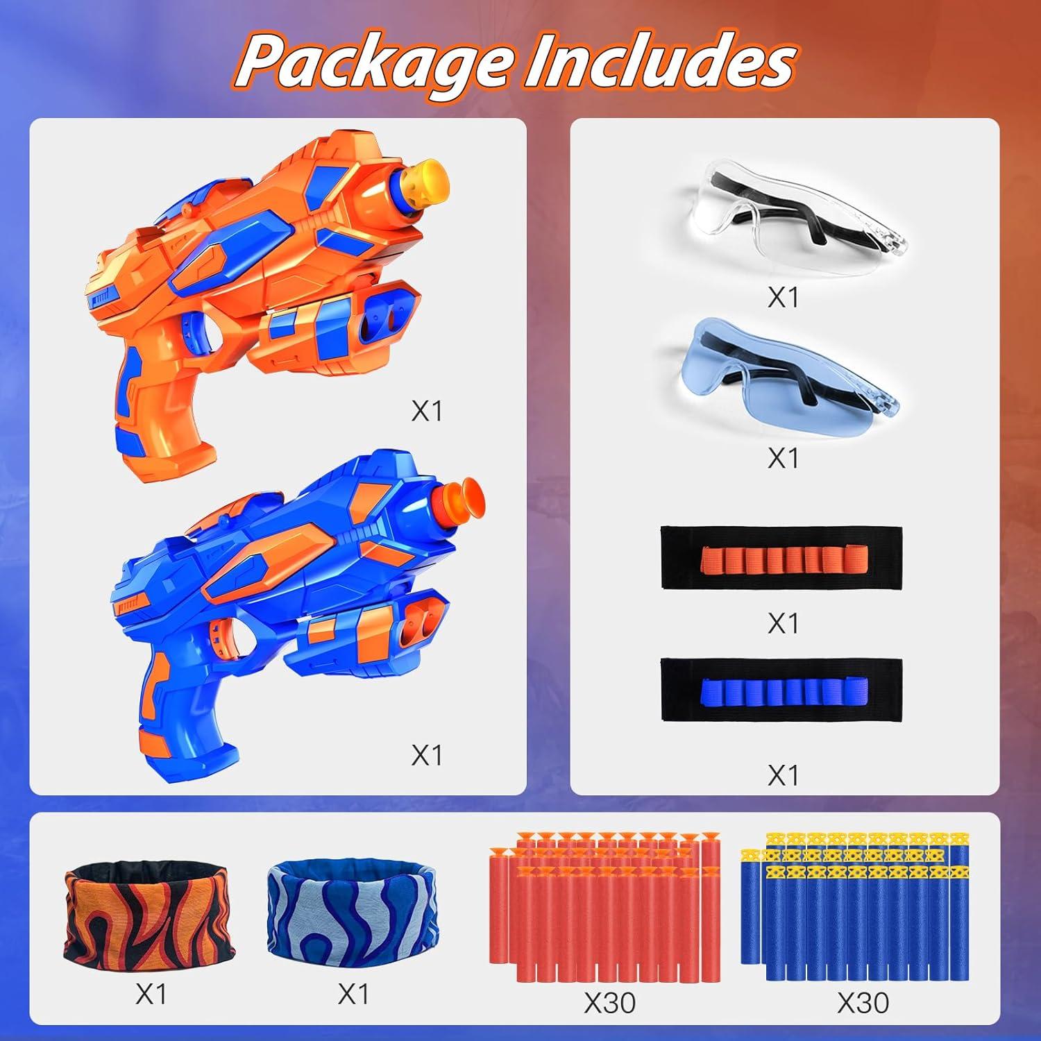 Juego de Pistolas de Blaster de Espuma Pokiiulk - 2 Unidades